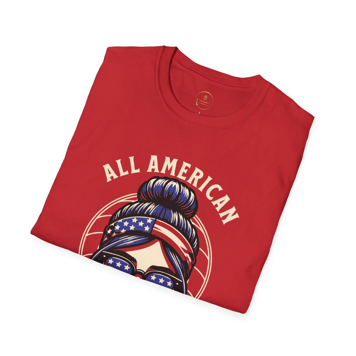 All American Babe Unisex Softstyle T-Shirt - Patriotic Graphic Tee