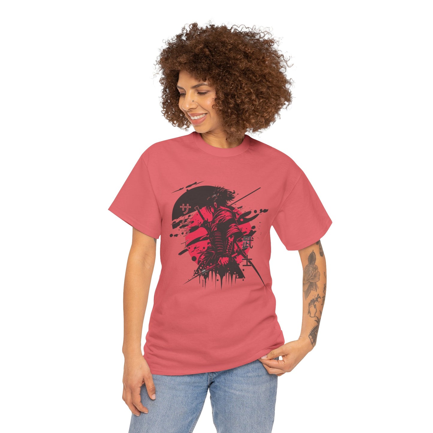 Samurai Heavy Cotton Tee - Samurai Spirit Graphic T-Shirts