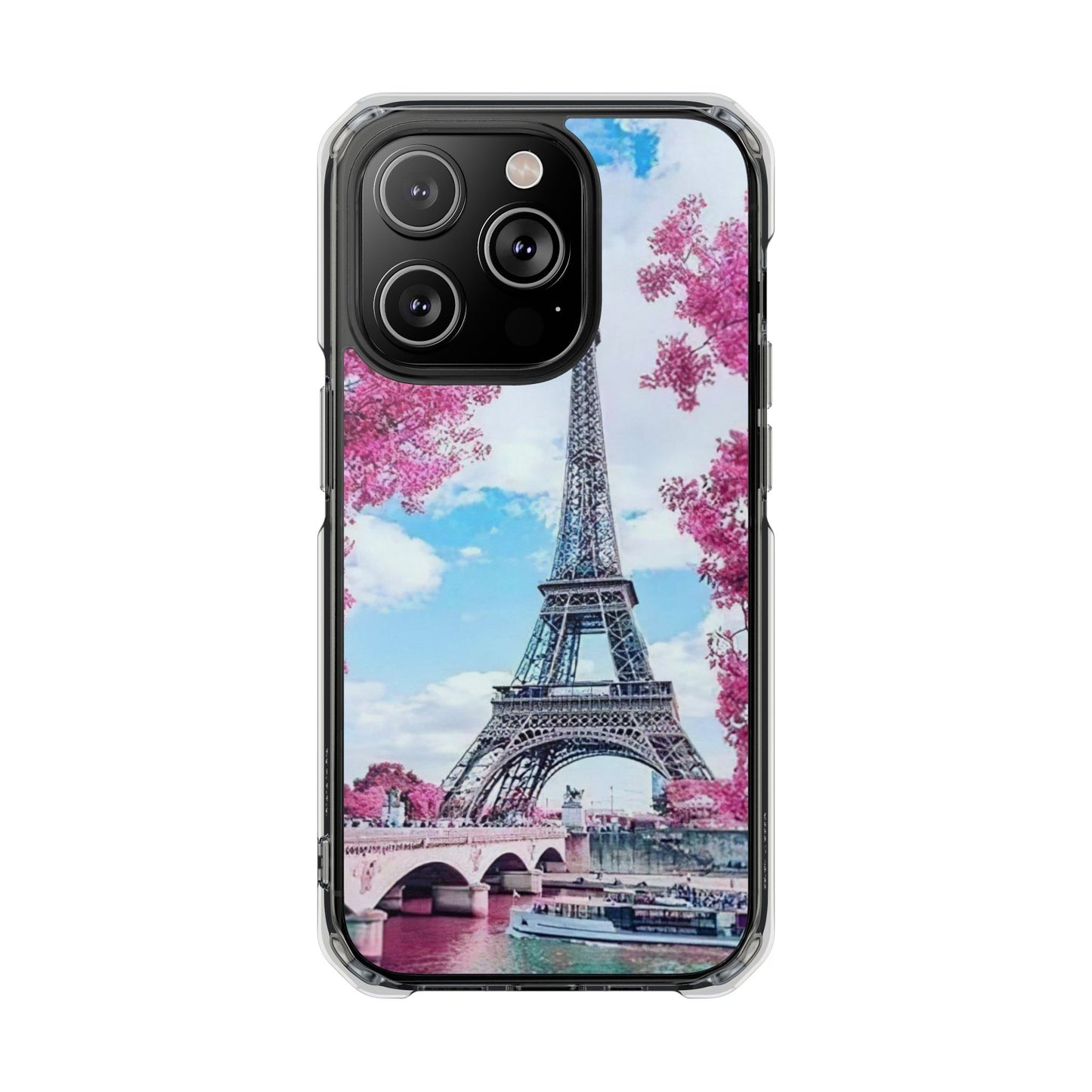 Eiffel Tower Magnetic Clear Impact Case - Stylish Protection for iPhone