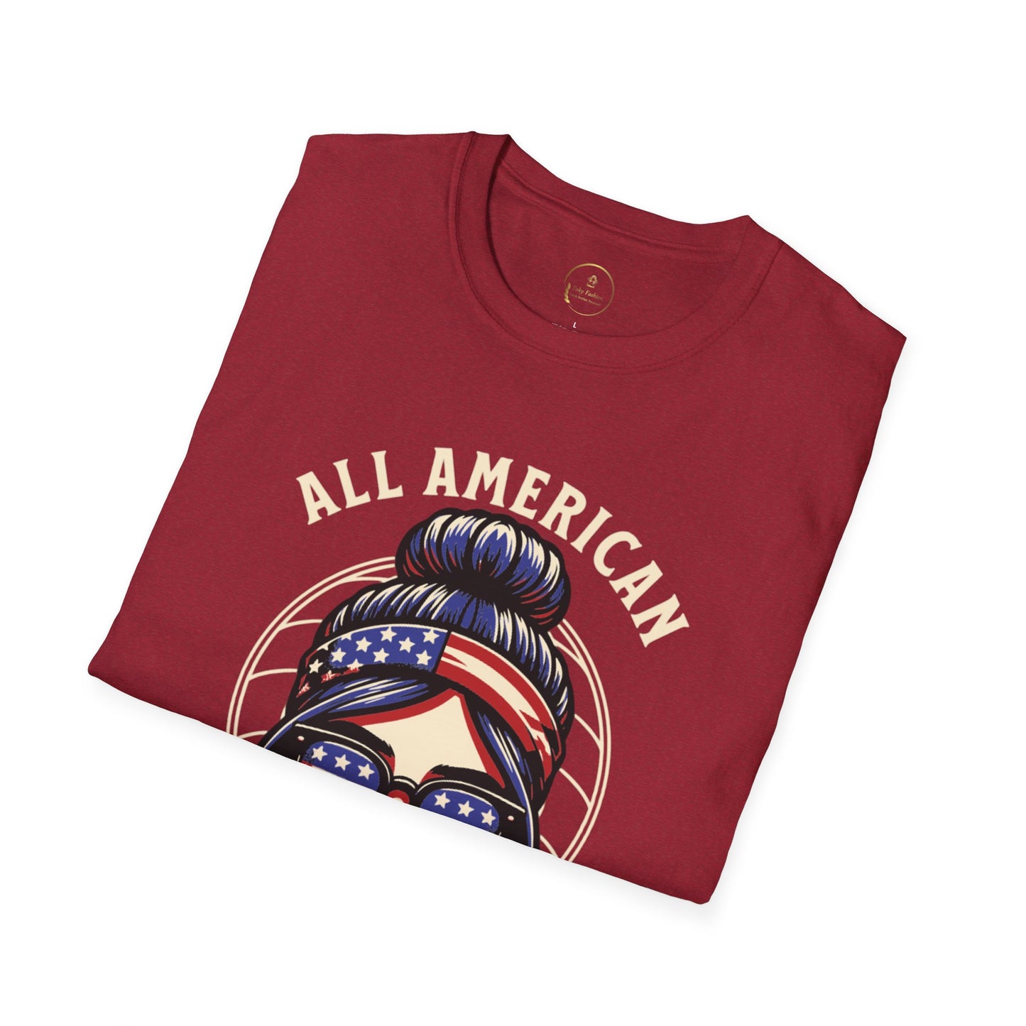 All American Babe Unisex Softstyle T-Shirt - Patriotic Graphic Tee