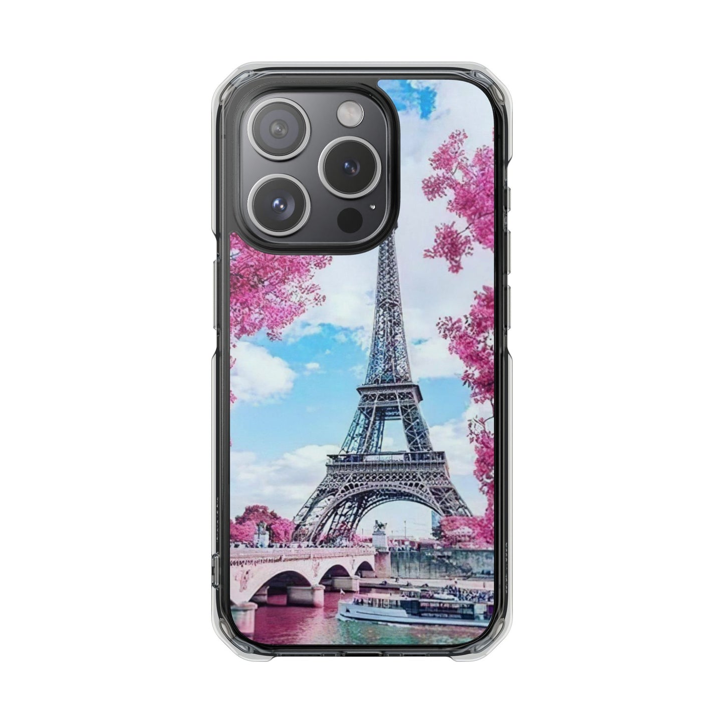 Eiffel Tower Magnetic Clear Impact Case - Stylish Protection for iPhone