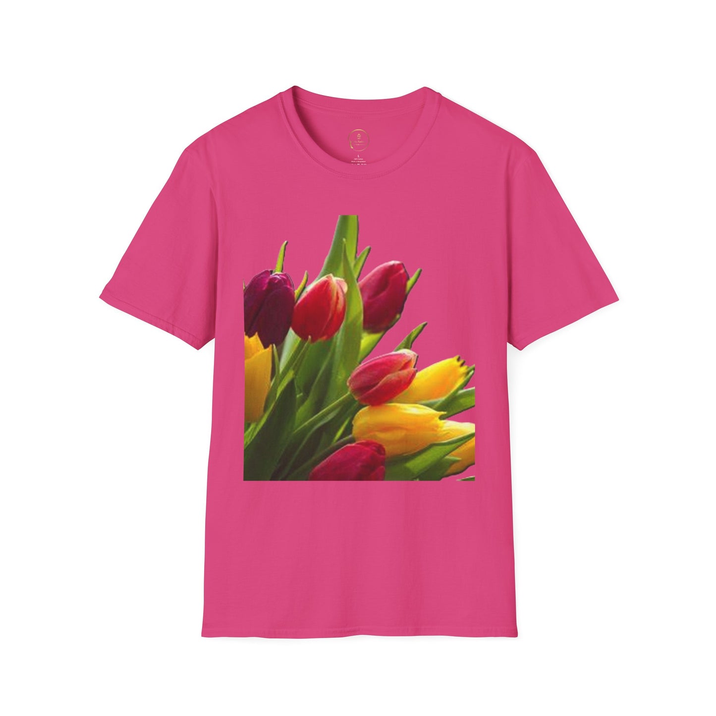 Floral Spring Unisex T-Shirt - Colorful Tulip Design for Nature Lovers