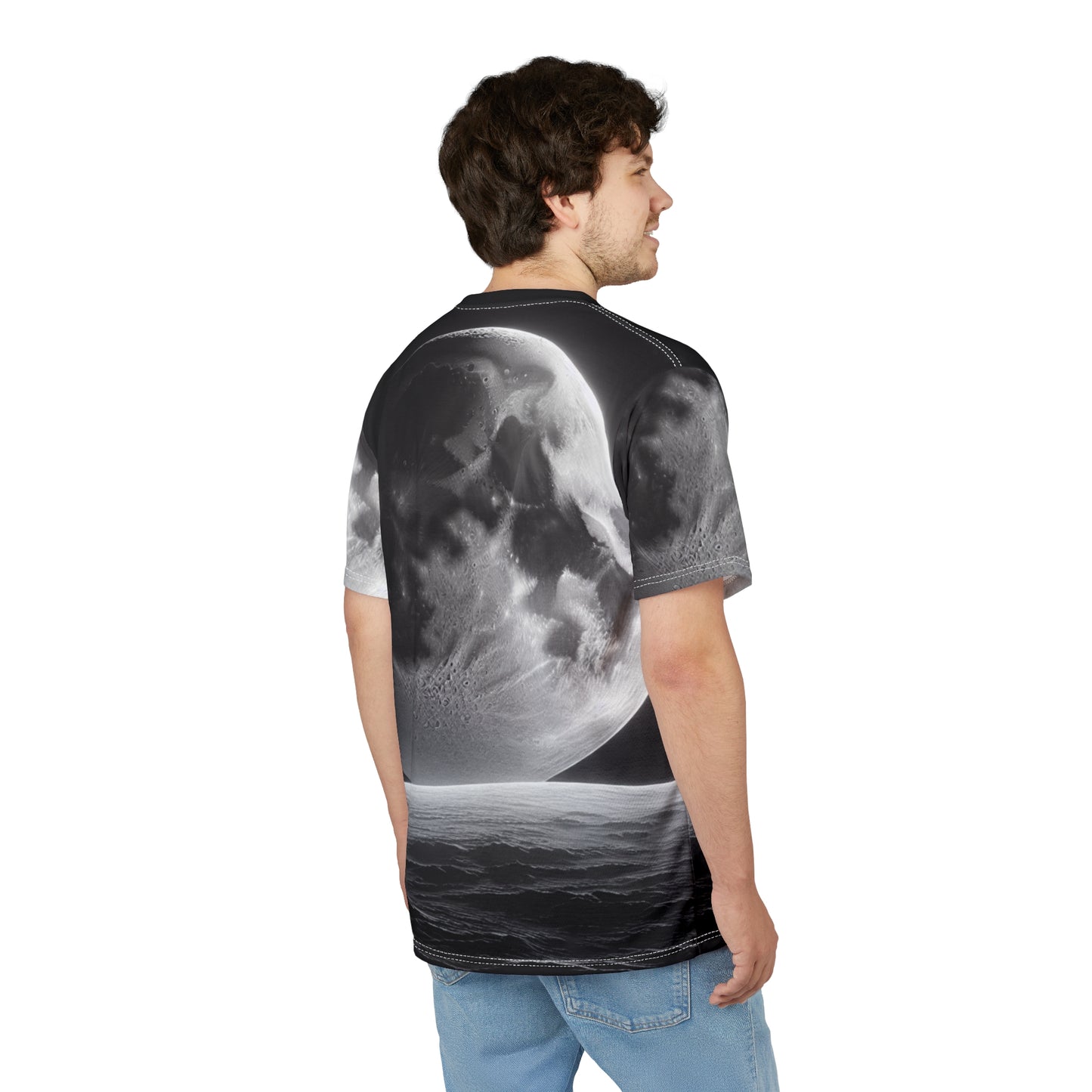 Celestial Moon Graphic Unisex Tee - Space-Inspired Apparel for Cosmic Lovers T-Shirts