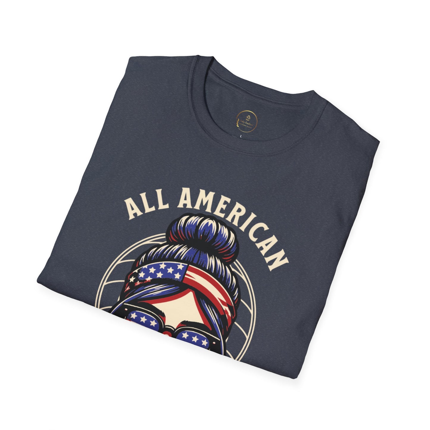All American Babe Unisex Softstyle T-Shirt - Patriotic Graphic Tee