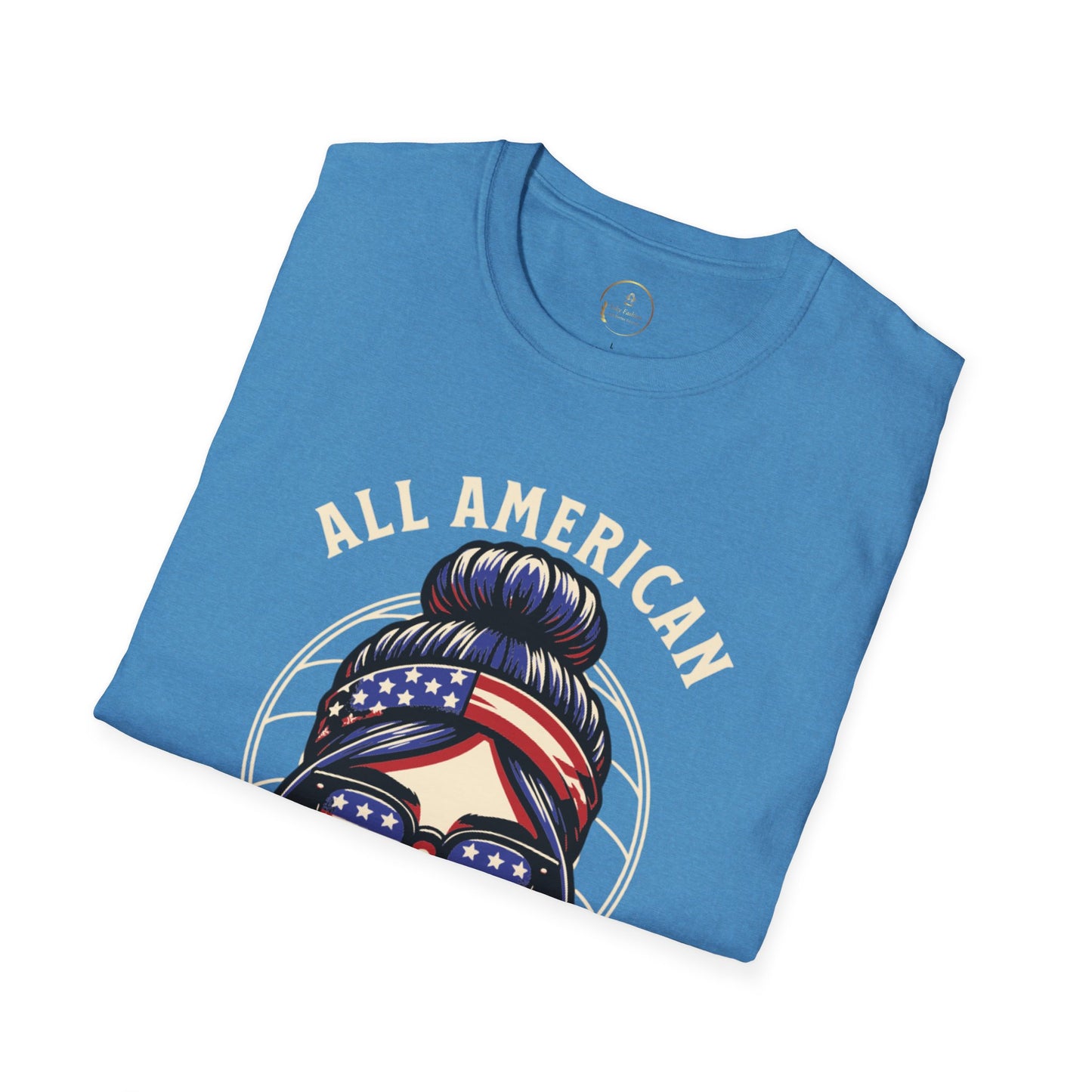 All American Babe Unisex Softstyle T-Shirt - Patriotic Graphic Tee
