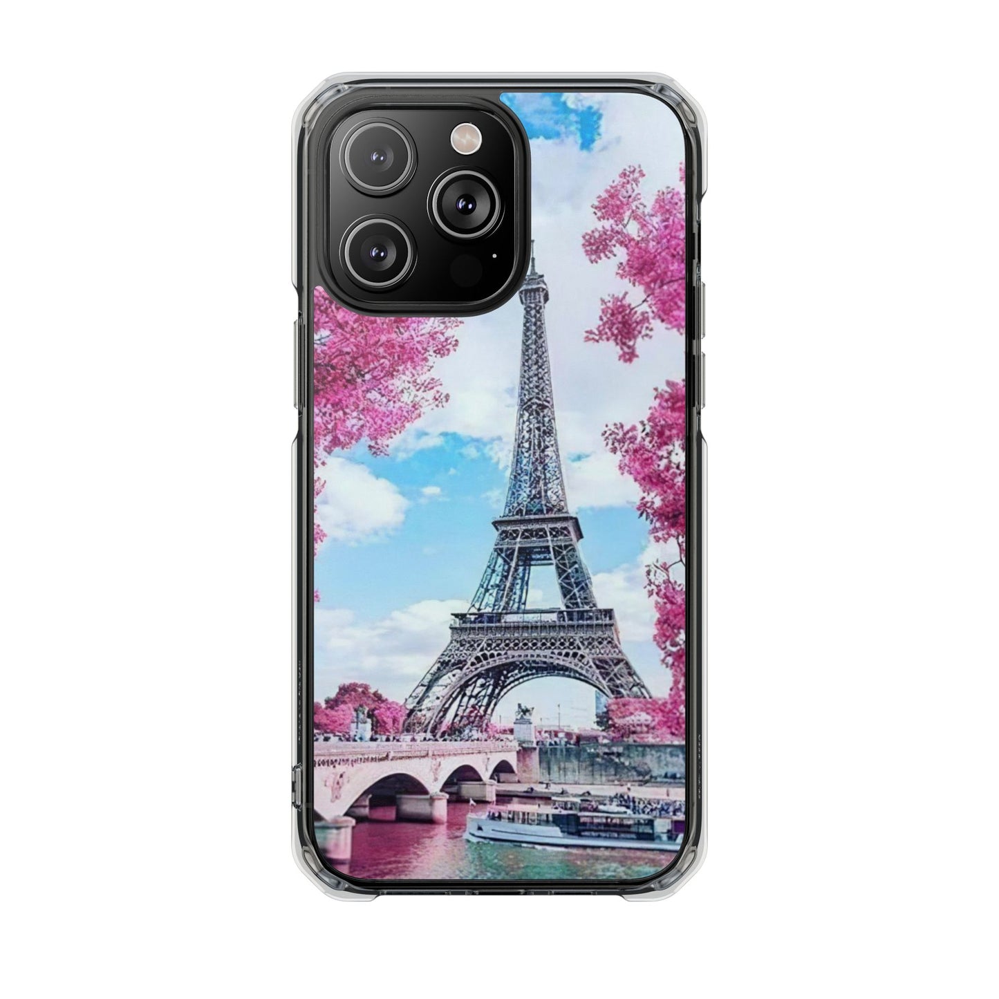 Eiffel Tower Magnetic Clear Impact Case - Stylish Protection for iPhone