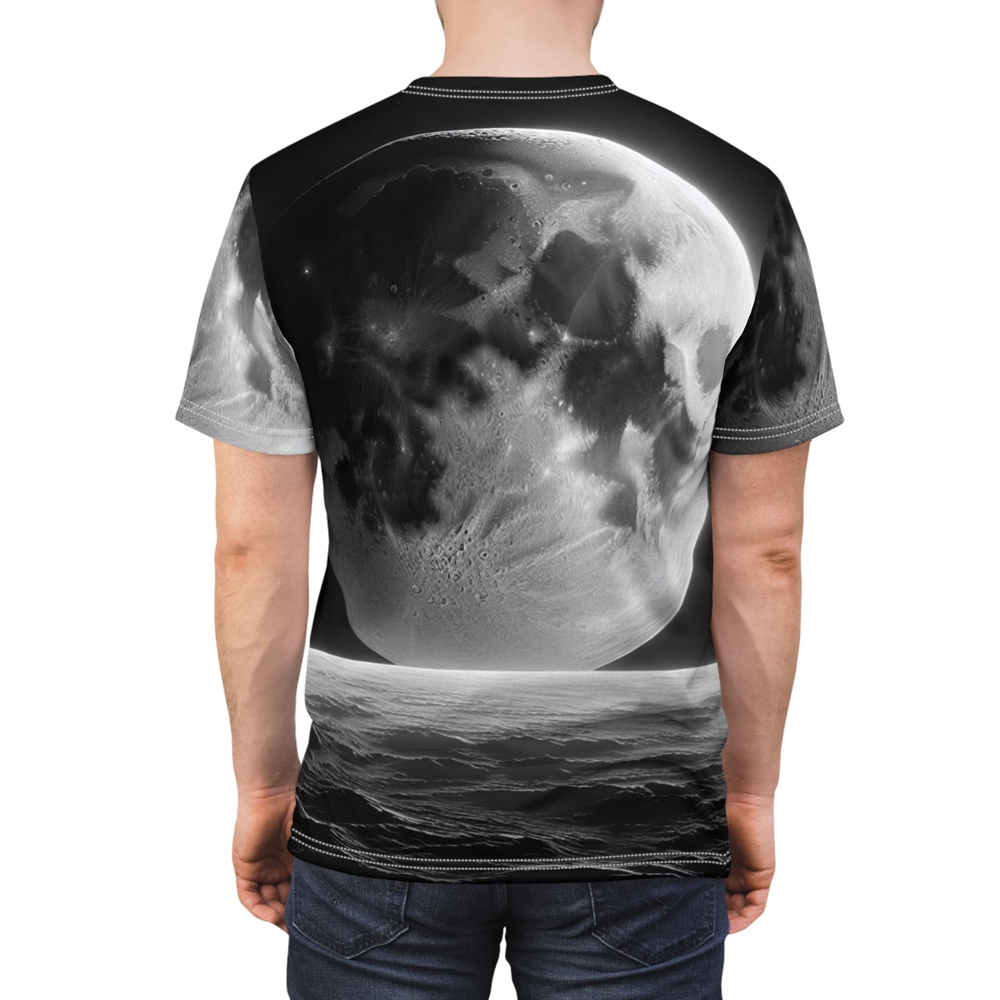 Celestial Moon Graphic Unisex Tee - Space-Inspired Apparel for Cosmic Lovers T-Shirts