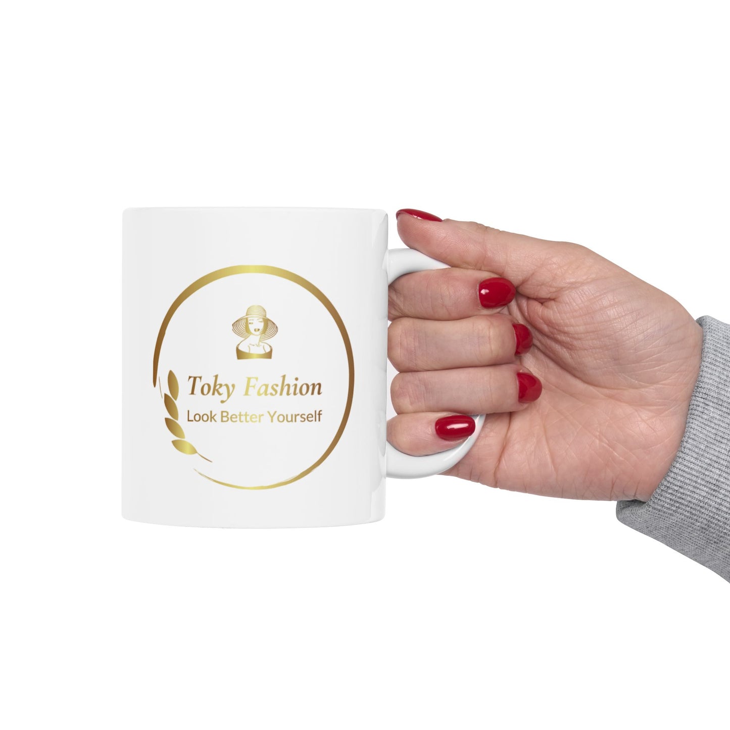 Ceramic Mug, Coffee Cup, TokyFashion Logo .