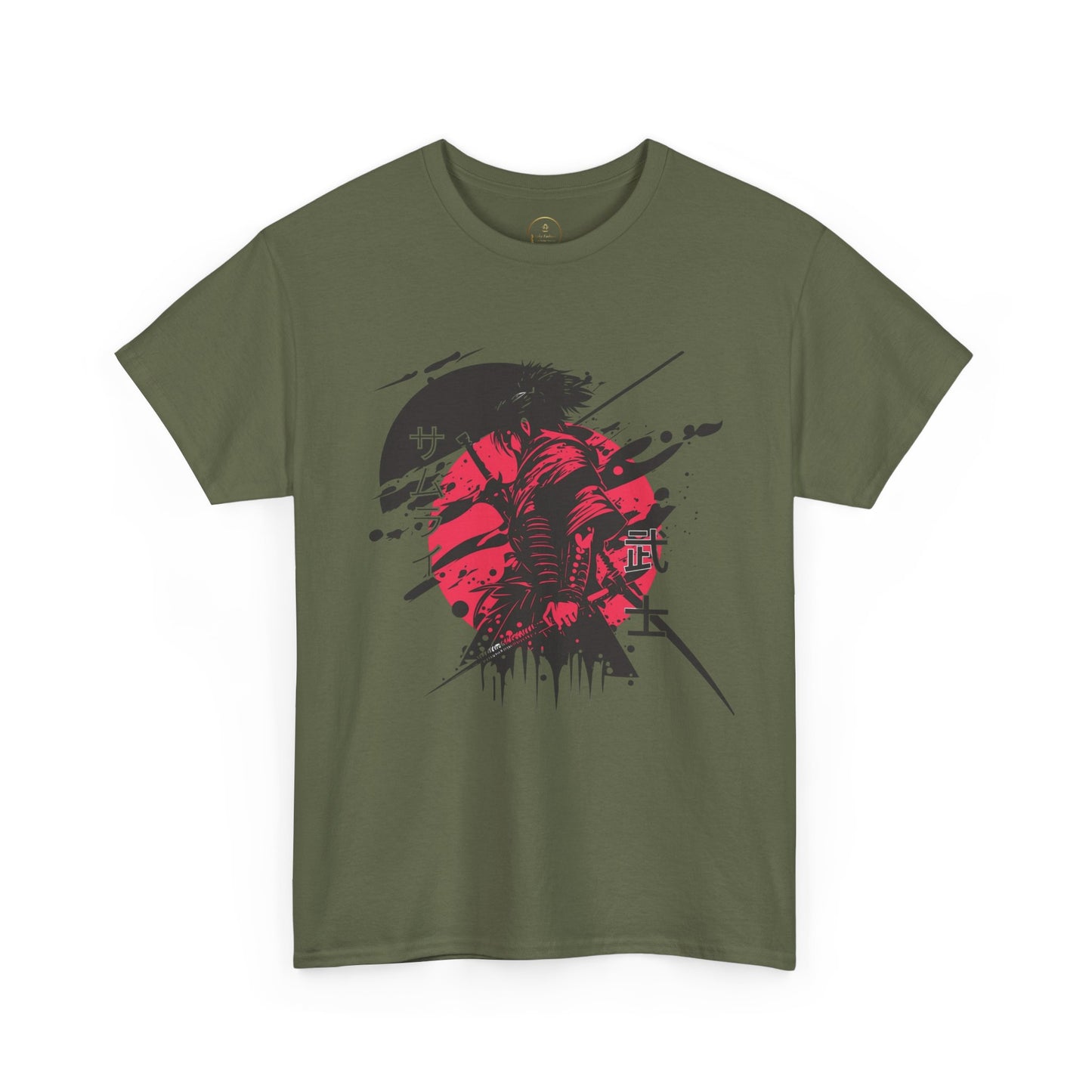 Samurai Heavy Cotton Tee - Samurai Spirit Graphic T-Shirts