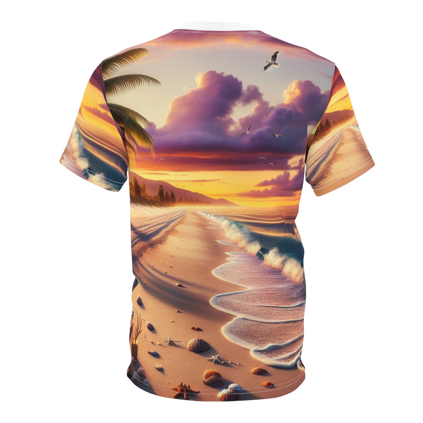 Sunset Beach Vibe Unisex Cut & Sew Tee - Perfect for Summer Escapes T-Shirts