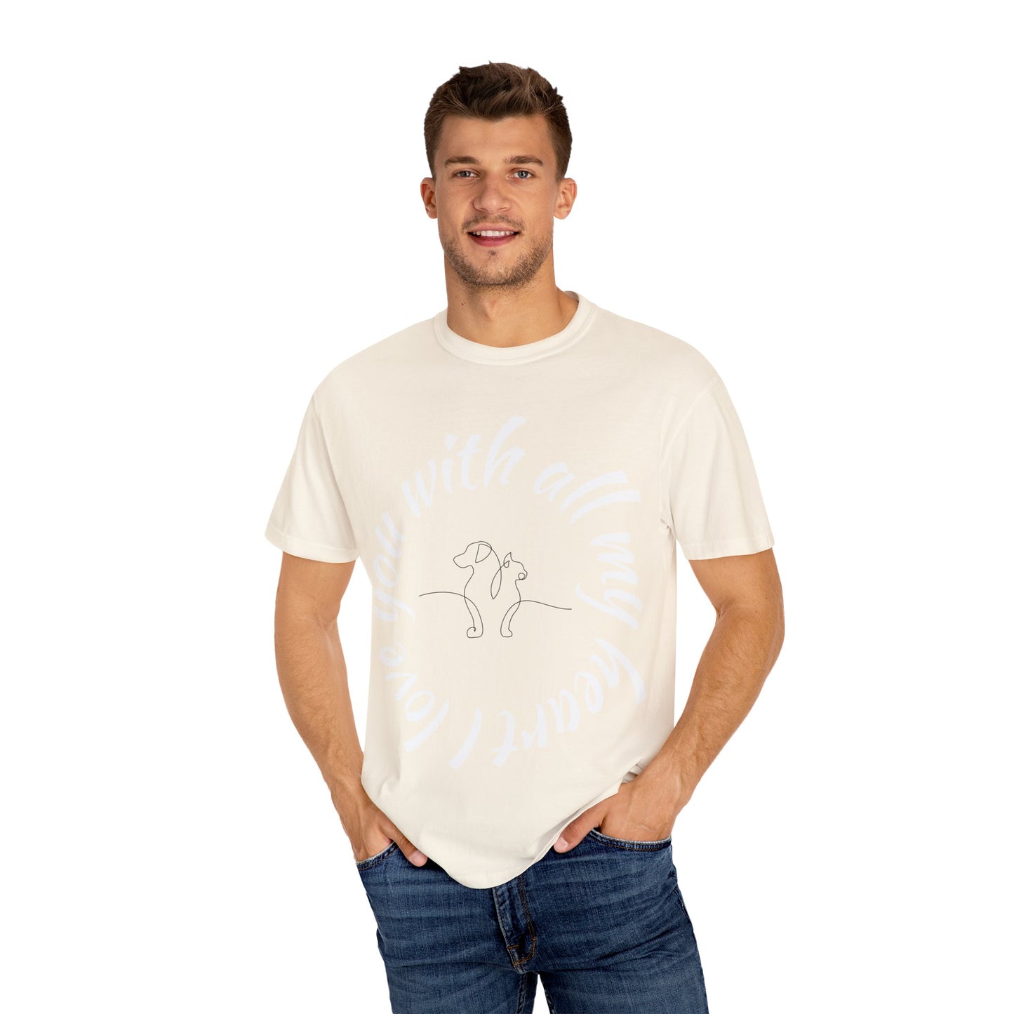 Love My Dog Unisex Garment-Dyed T-shirt