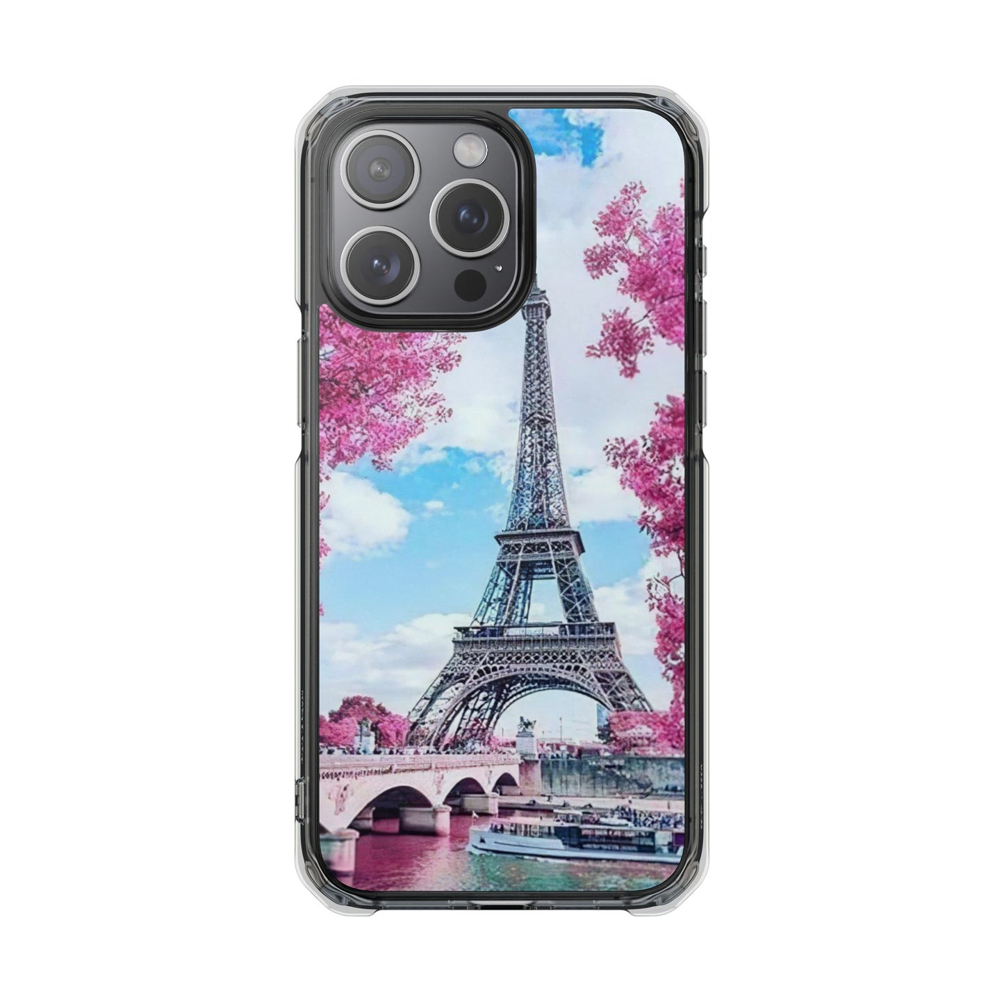Eiffel Tower Magnetic Clear Impact Case - Stylish Protection for iPhone