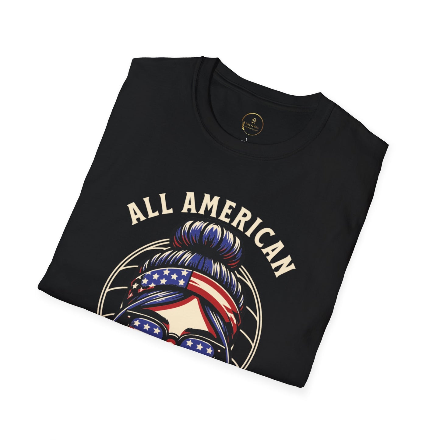 All American Babe Unisex Softstyle T-Shirt - Patriotic Graphic Tee