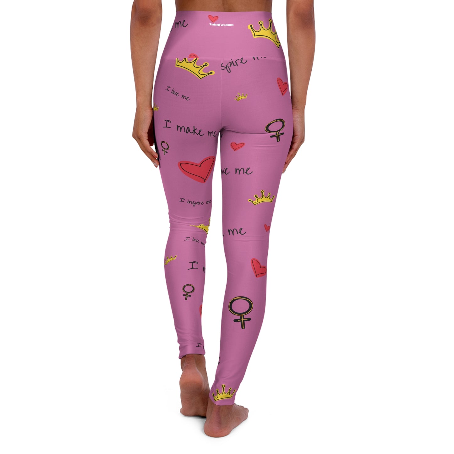 High Waisted Yoga Leggings - Sports Wear, Workout Leggings, Valentine's Gift, Self-Love Apparel
