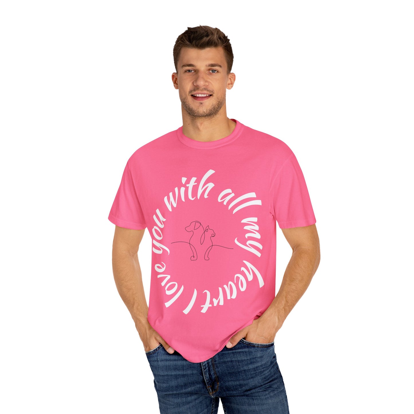 Love My Dog Unisex Garment-Dyed T-shirt