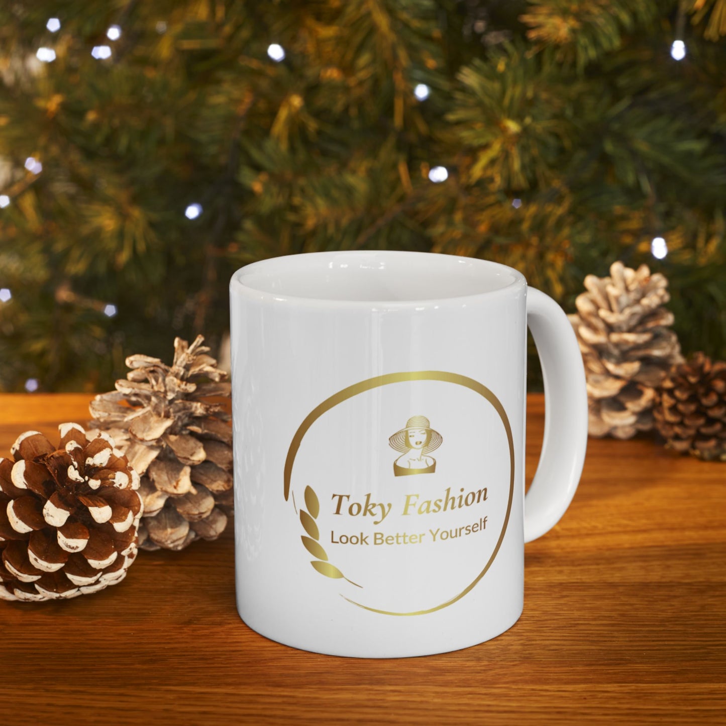 Ceramic Mug, Coffee Cup, TokyFashion Logo .