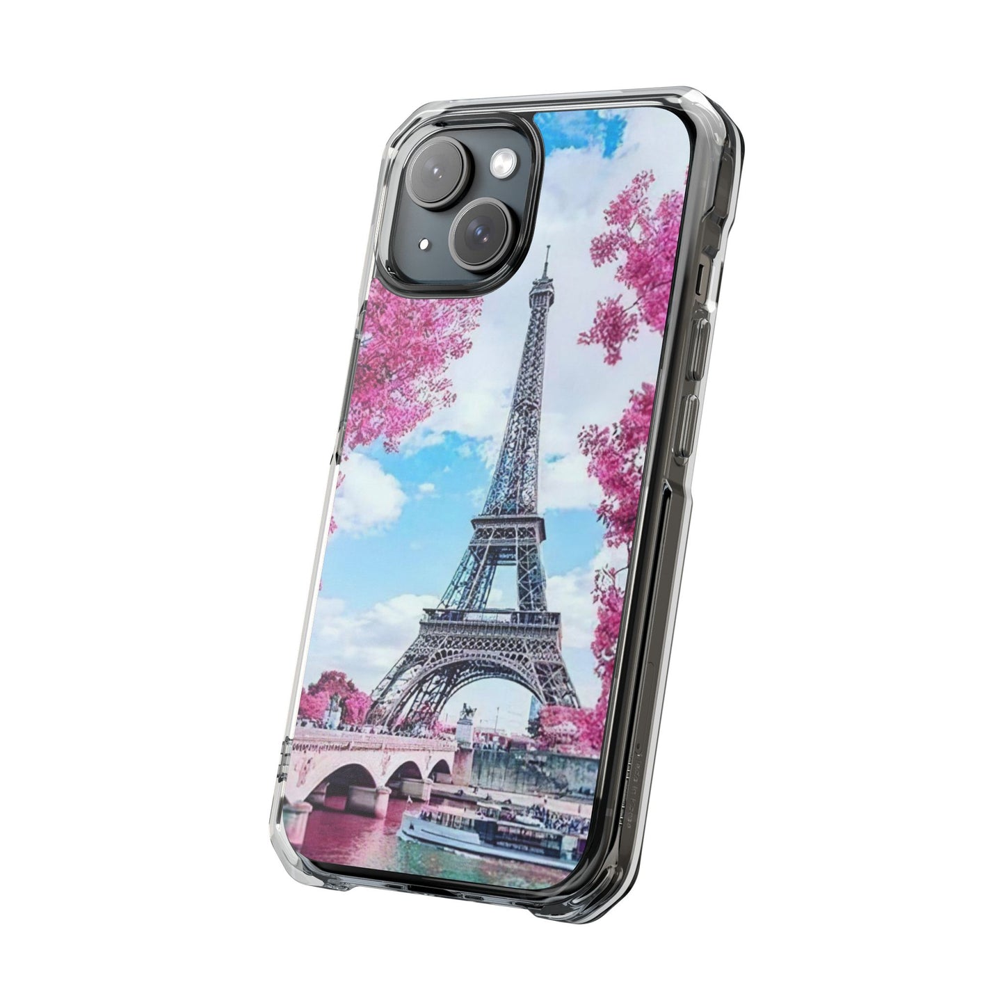 Eiffel Tower Magnetic Clear Impact Case - Stylish Protection for iPhone