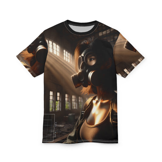 Edgy Unisex Graphic Tee - Gas Mask Design for Bold Statements T-Shirts