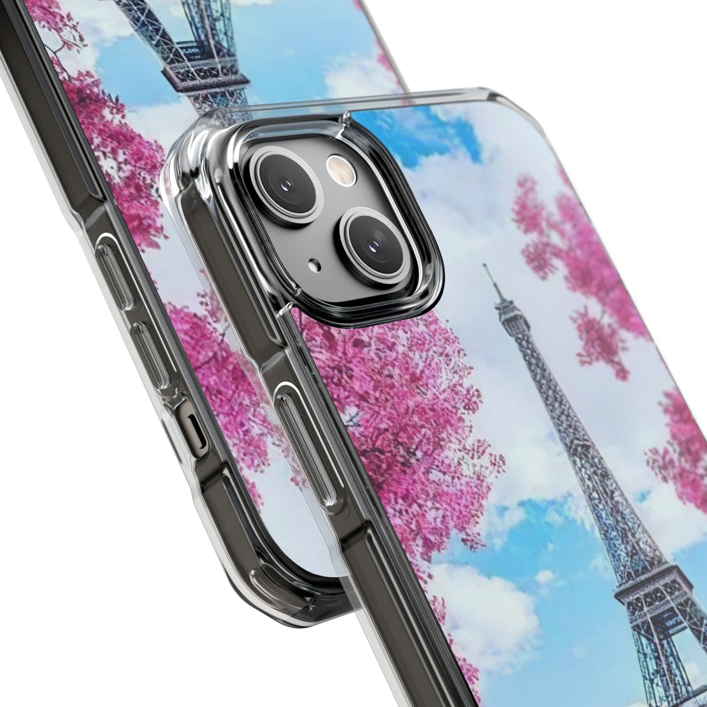 Eiffel Tower Magnetic Clear Impact Case - Stylish Protection for iPhone