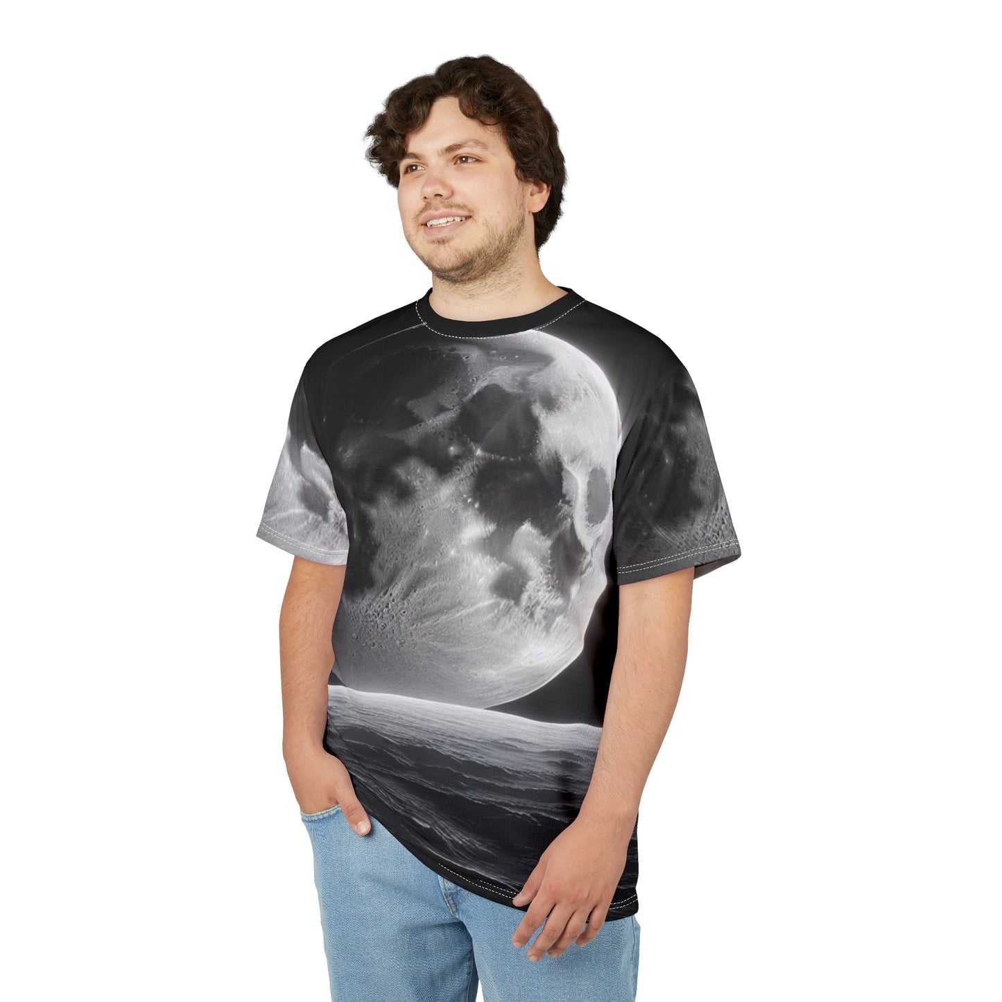 Celestial Moon Graphic Unisex Tee - Space-Inspired Apparel for Cosmic Lovers T-Shirts