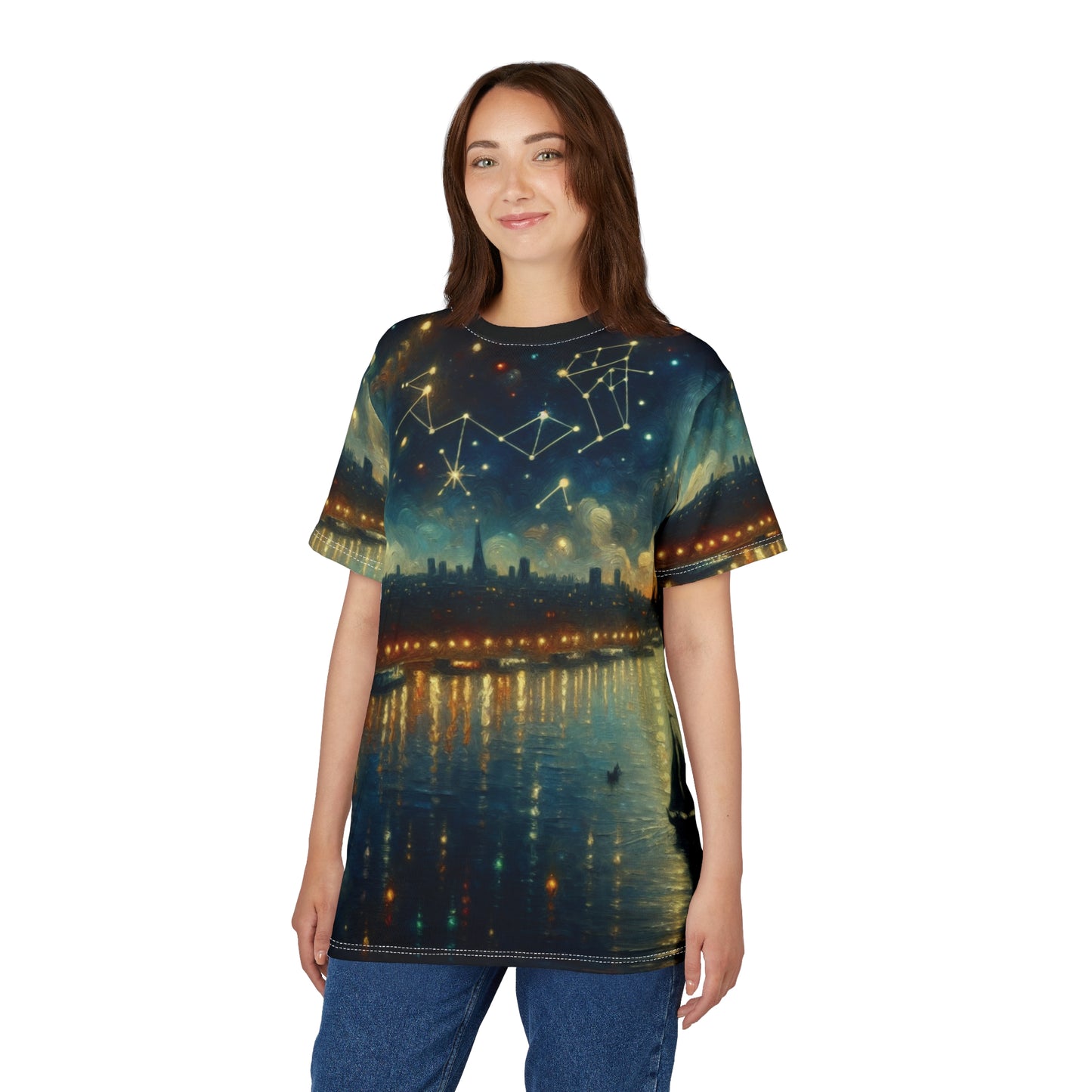 Cosmic Constellation Unisex Tee, Celestial Art T-Shirts, Astrology Gift, Starry Night Tee, Zodiac Lover's Apparel, Unique Graphic Tee