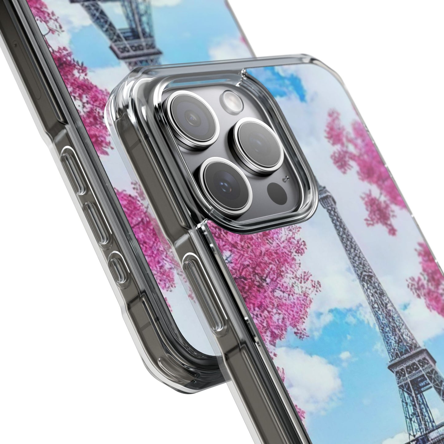 Eiffel Tower Magnetic Clear Impact Case - Stylish Protection for iPhone