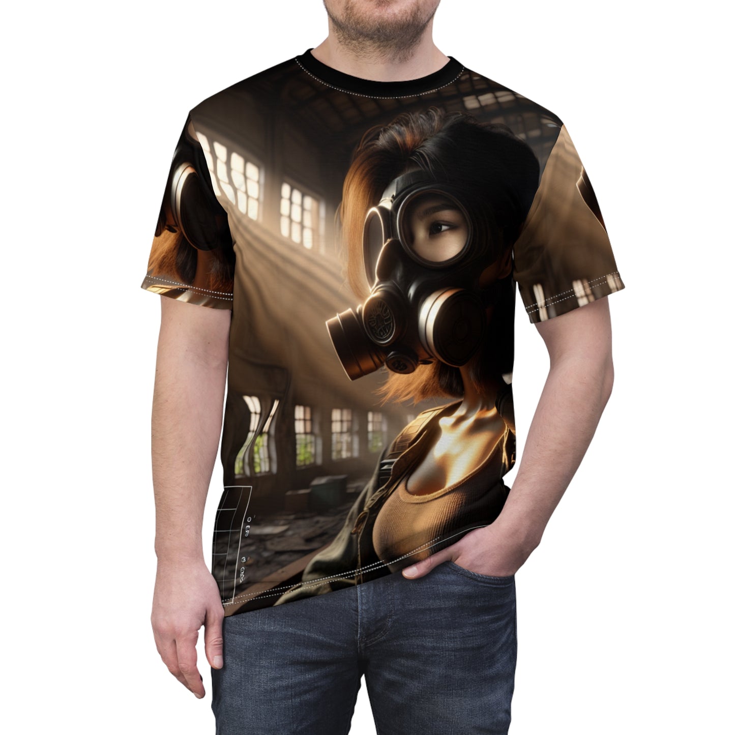 Edgy Unisex Graphic Tee - Gas Mask Design for Bold Statements T-Shirts