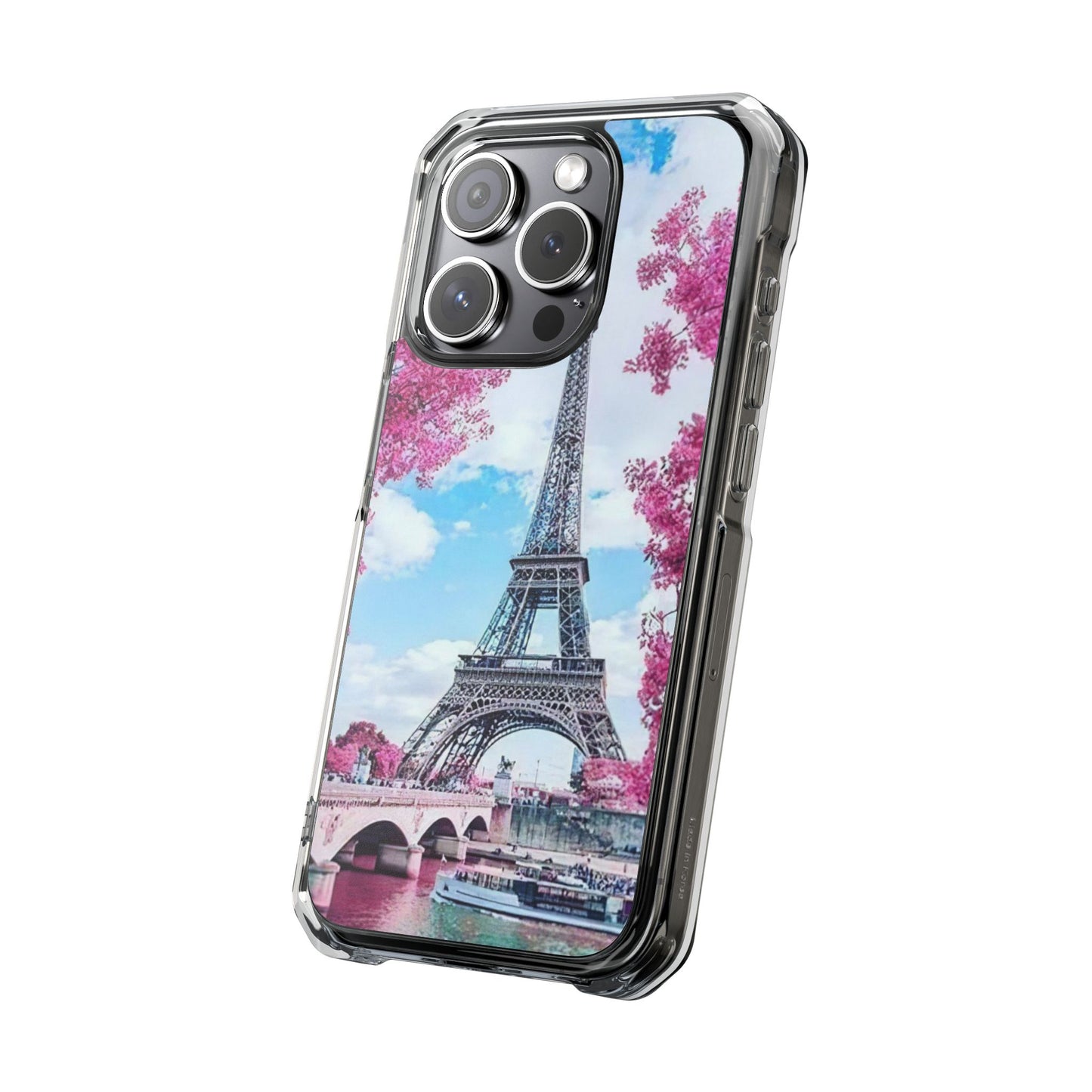 Eiffel Tower Magnetic Clear Impact Case - Stylish Protection for iPhone