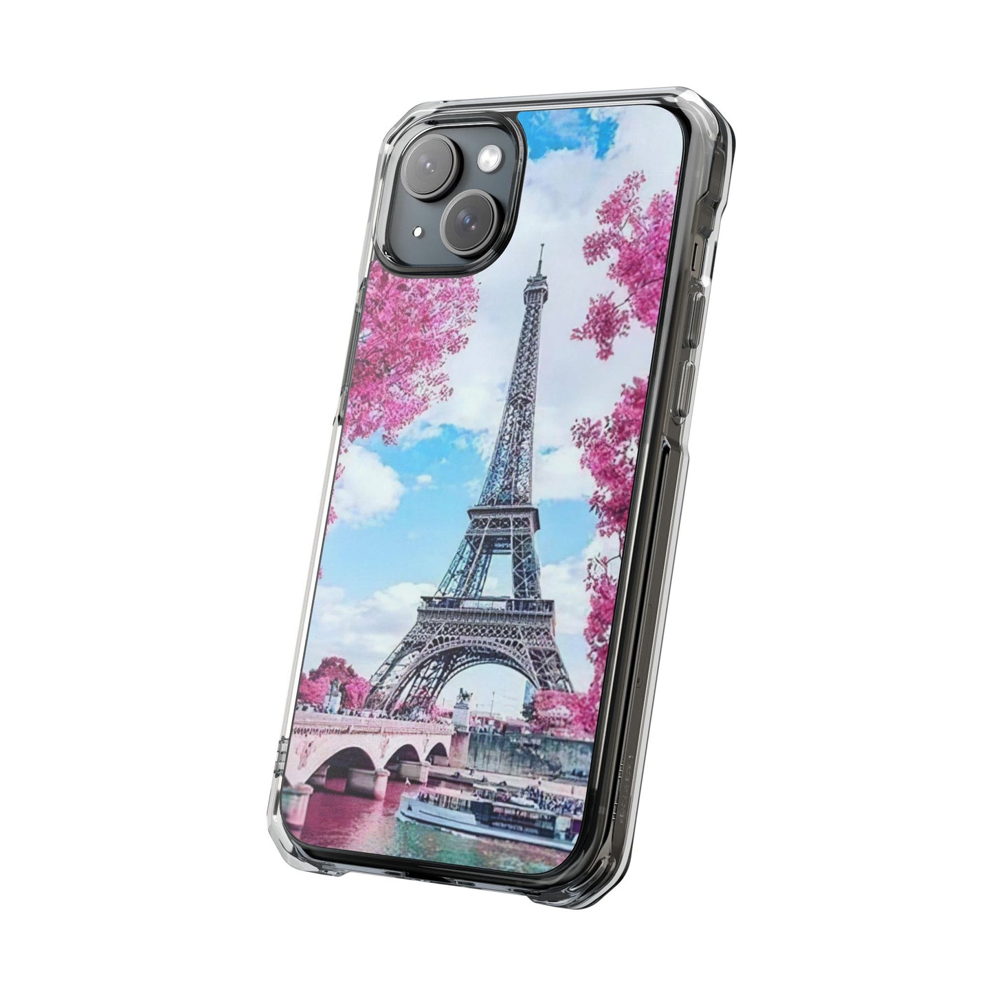 Eiffel Tower Magnetic Clear Impact Case - Stylish Protection for iPhone