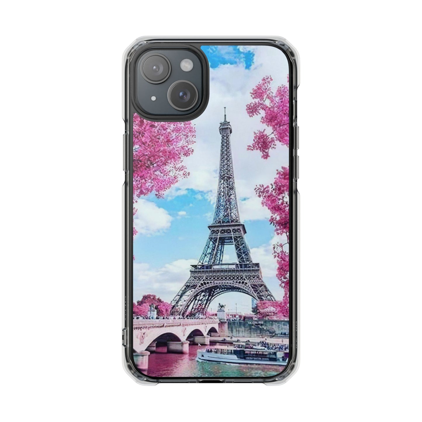 Eiffel Tower Magnetic Clear Impact Case - Stylish Protection for iPhone
