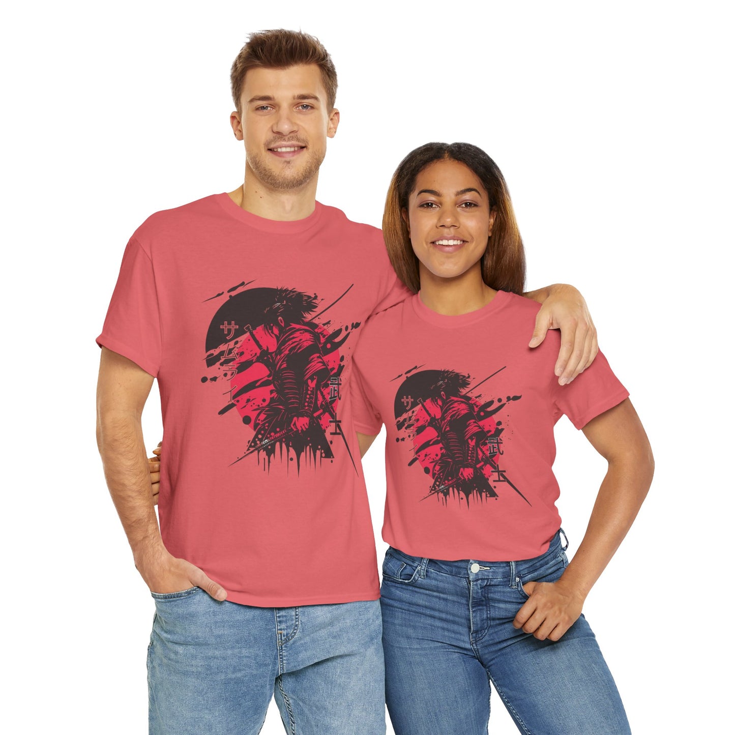Samurai Heavy Cotton Tee - Samurai Spirit Graphic T-Shirts