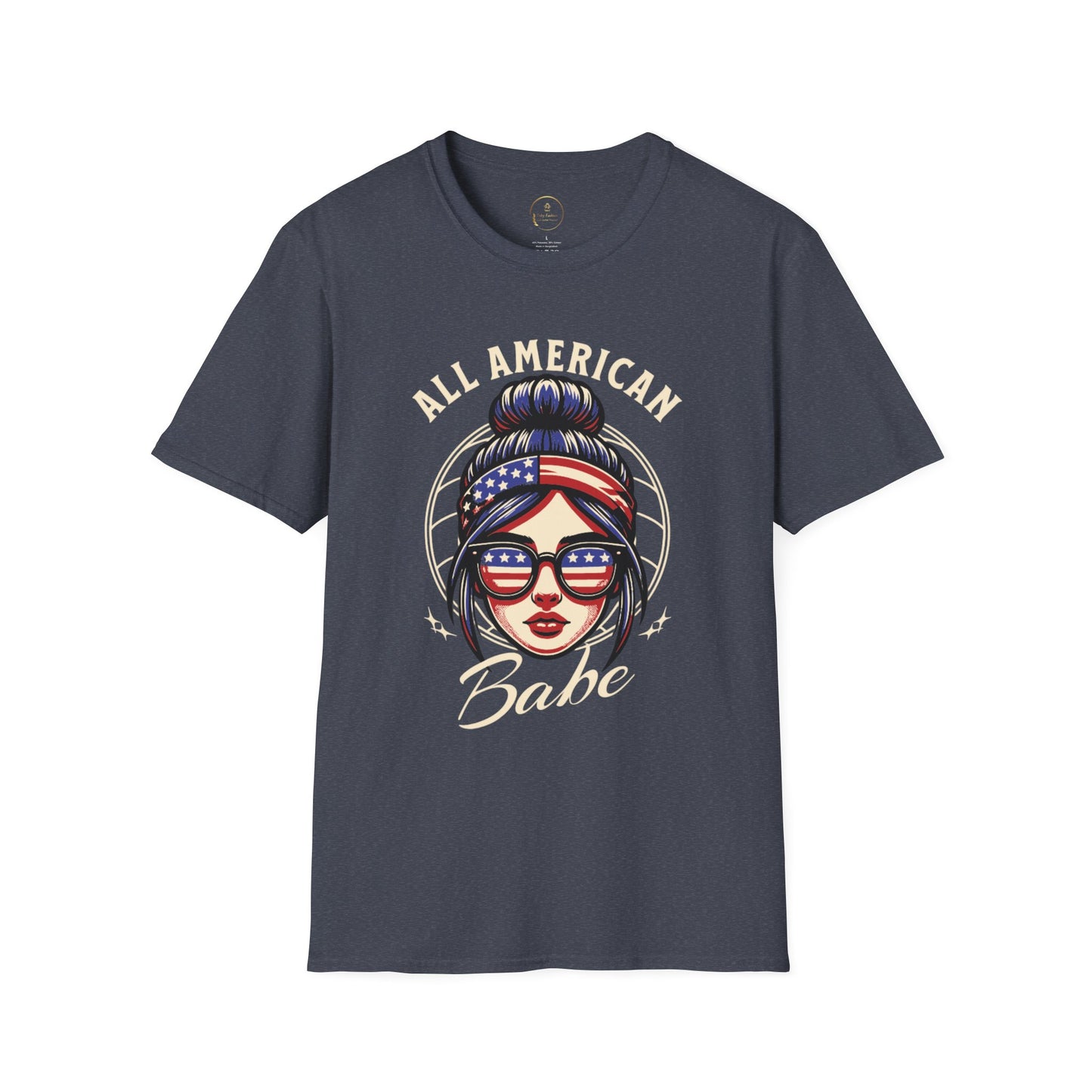 All American Babe Unisex Softstyle T-Shirt - Patriotic Graphic Tee