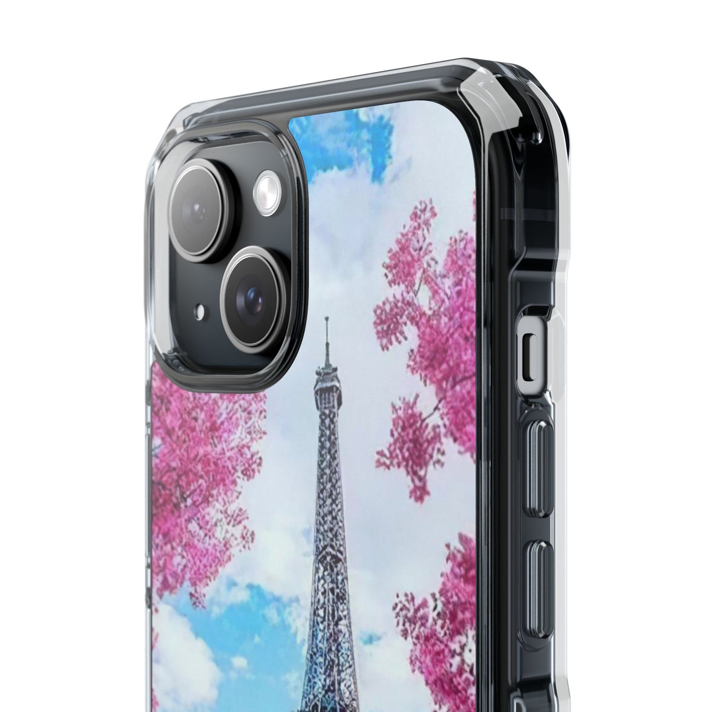 Eiffel Tower Magnetic Clear Impact Case - Stylish Protection for iPhone