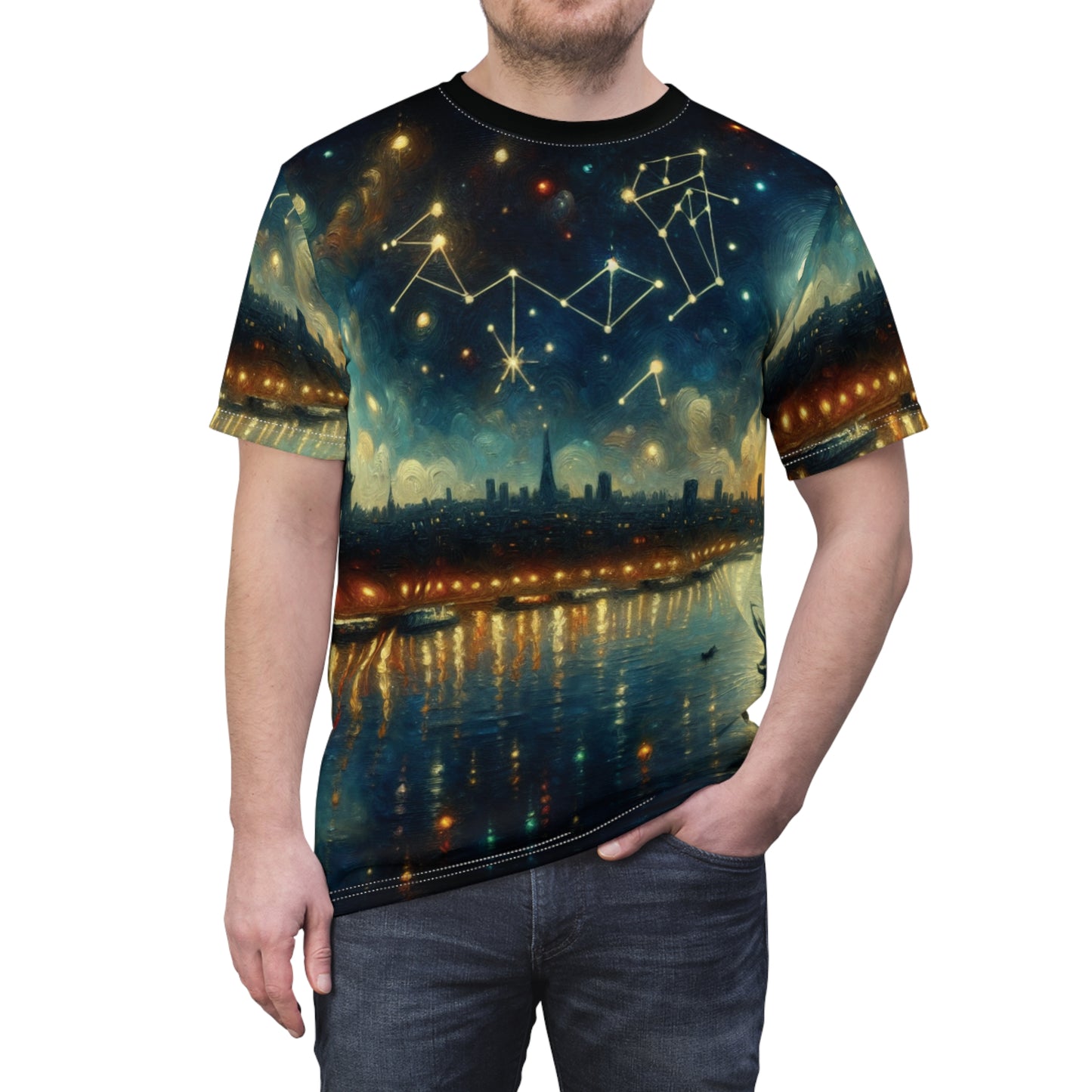 Cosmic Constellation Unisex Tee, Celestial Art T-Shirts, Astrology Gift, Starry Night Tee, Zodiac Lover's Apparel, Unique Graphic Tee