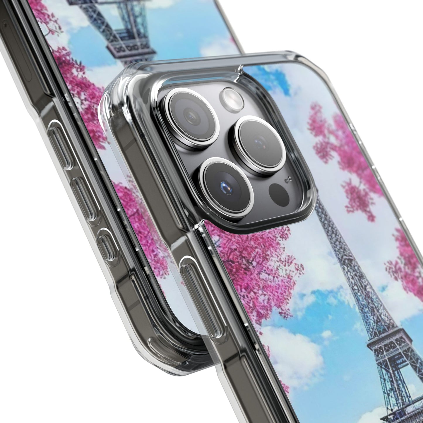 Eiffel Tower Magnetic Clear Impact Case - Stylish Protection for iPhone