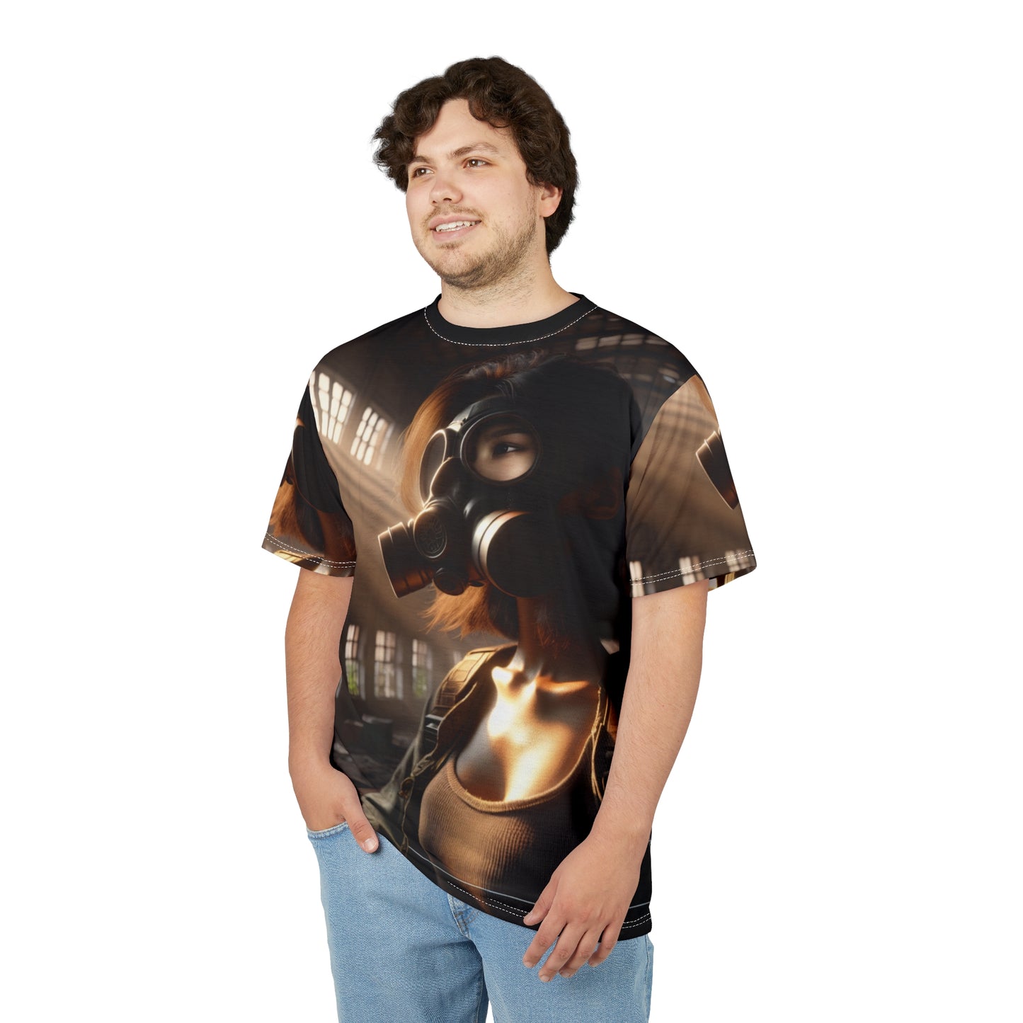 Edgy Unisex Graphic Tee - Gas Mask Design for Bold Statements T-Shirts