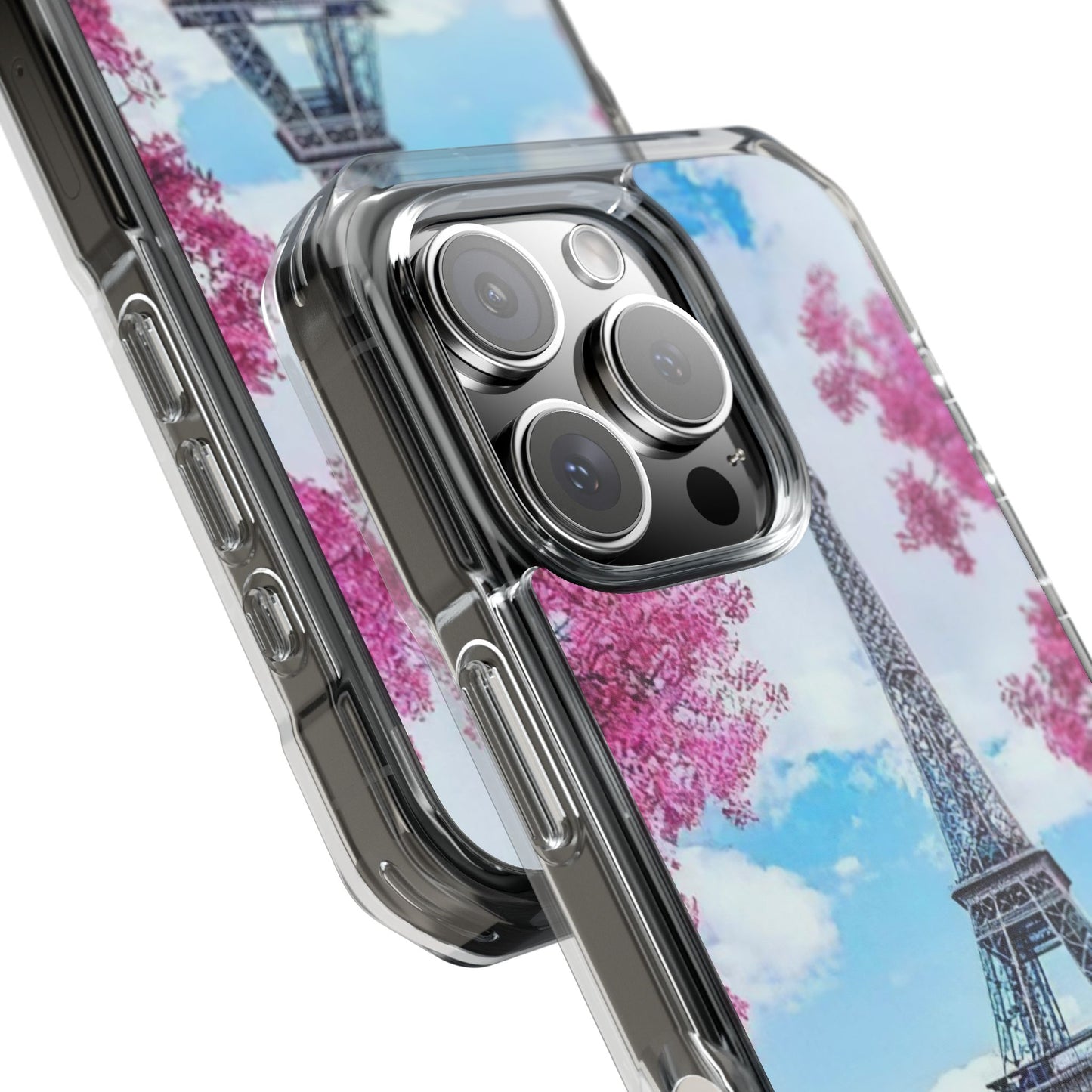 Eiffel Tower Magnetic Clear Impact Case - Stylish Protection for iPhone