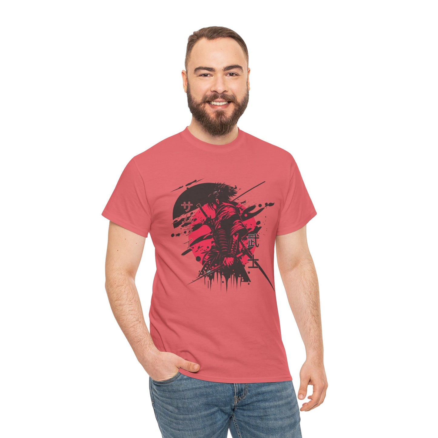 Samurai Heavy Cotton Tee - Samurai Spirit Graphic T-Shirts