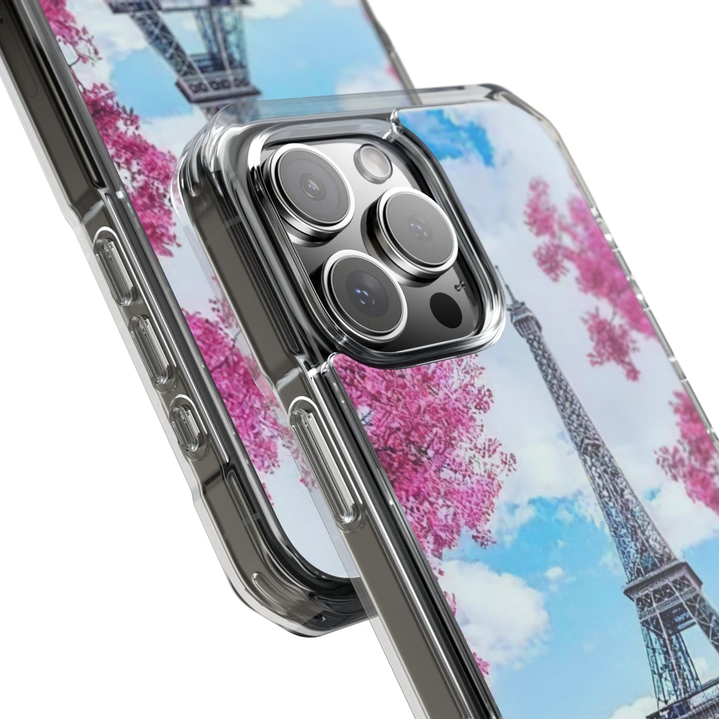 Eiffel Tower Magnetic Clear Impact Case - Stylish Protection for iPhone