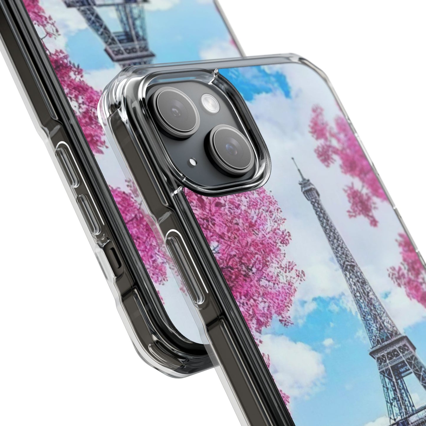Eiffel Tower Magnetic Clear Impact Case - Stylish Protection for iPhone