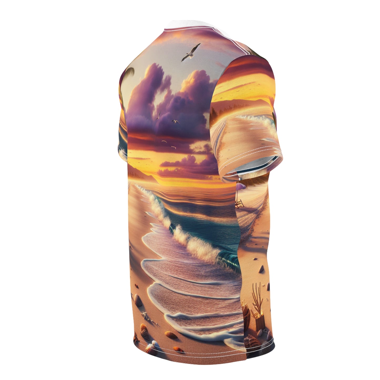 Sunset Beach Vibe Unisex Cut & Sew Tee - Perfect for Summer Escapes T-Shirts