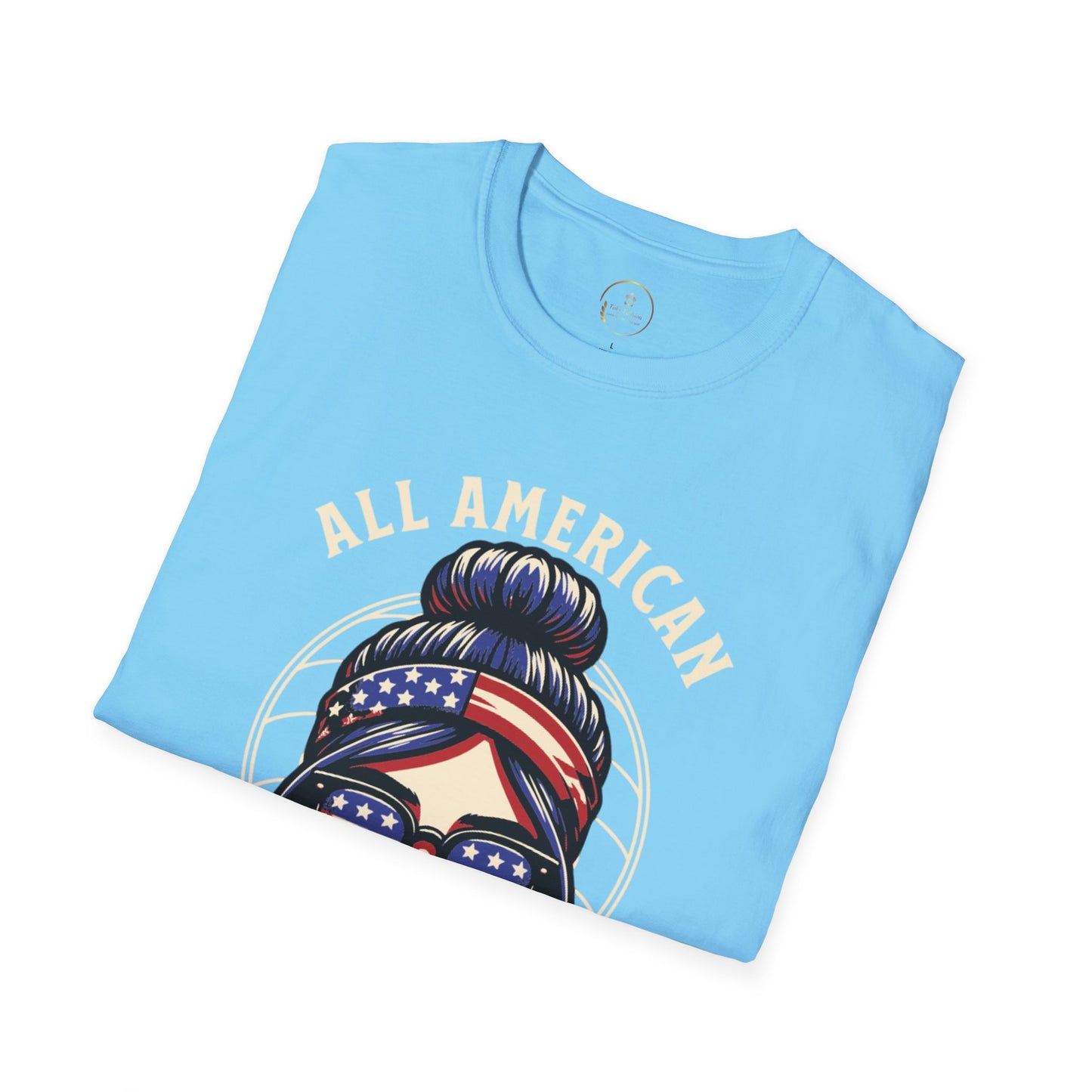 All American Babe Unisex Softstyle T-Shirt - Patriotic Graphic Tee