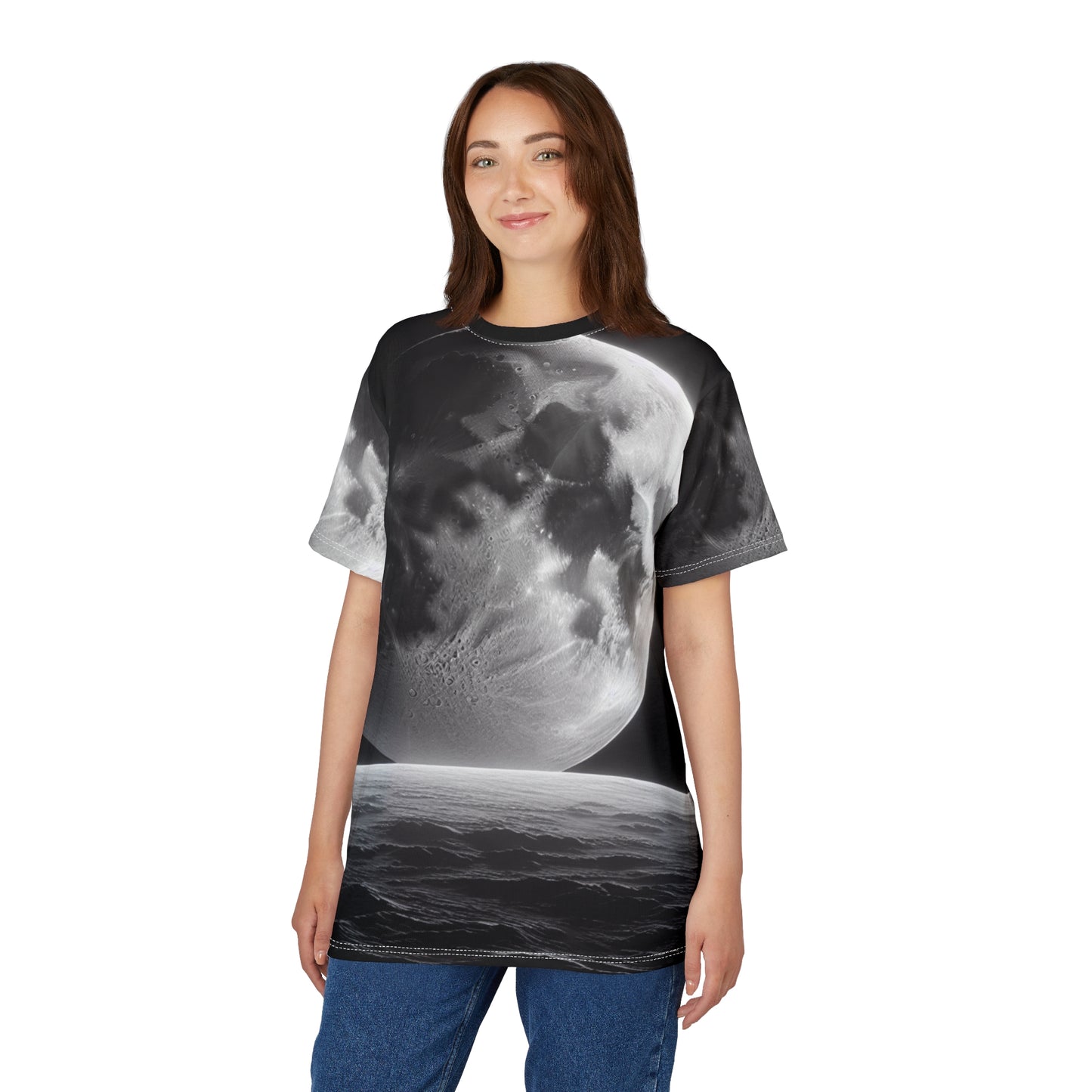 Celestial Moon Graphic Unisex Tee - Space-Inspired Apparel for Cosmic Lovers T-Shirts