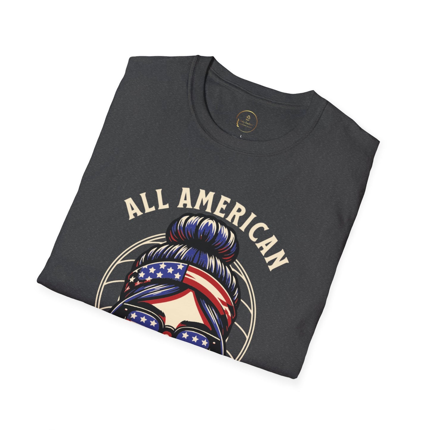 All American Babe Unisex Softstyle T-Shirt - Patriotic Graphic Tee