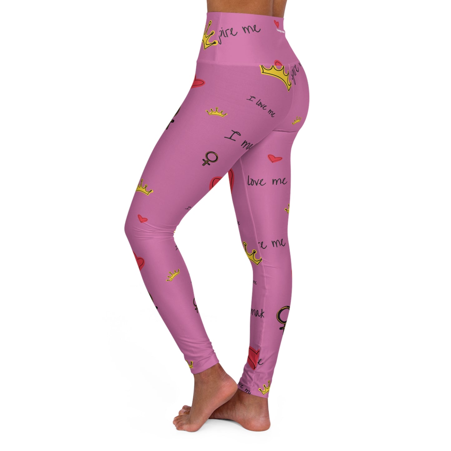 High Waisted Yoga Leggings - Sports Wear, Workout Leggings, Valentine's Gift, Self-Love Apparel