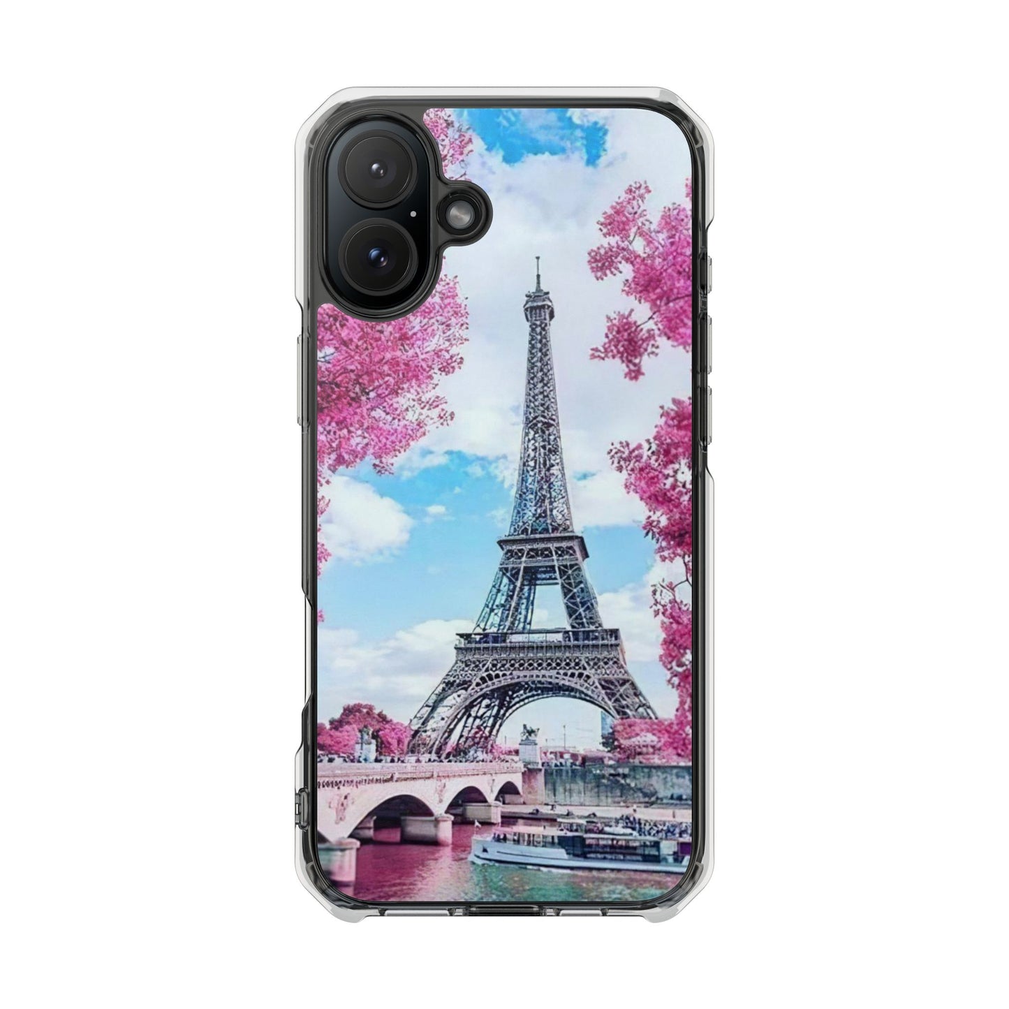 Eiffel Tower Magnetic Clear Impact Case - Stylish Protection for iPhone