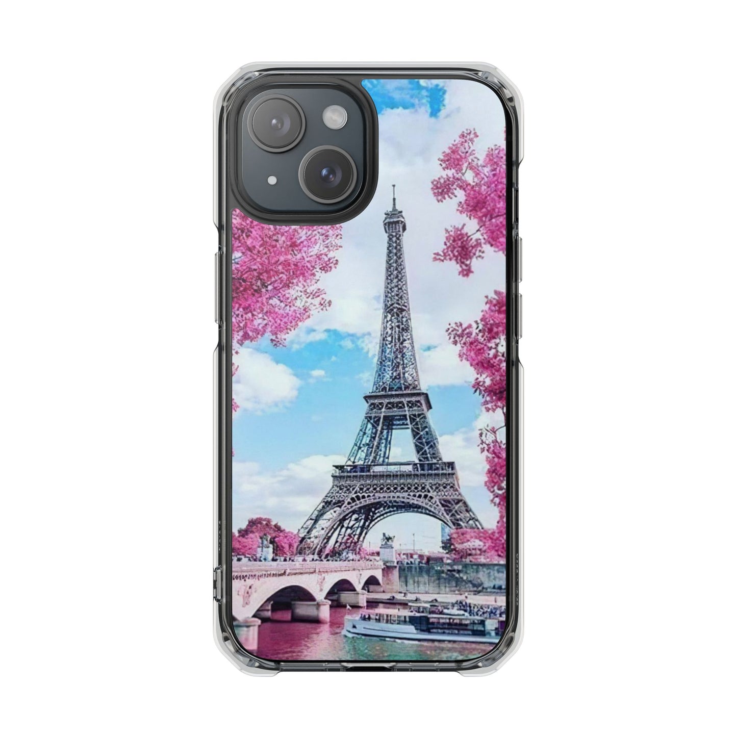 Eiffel Tower Magnetic Clear Impact Case - Stylish Protection for iPhone