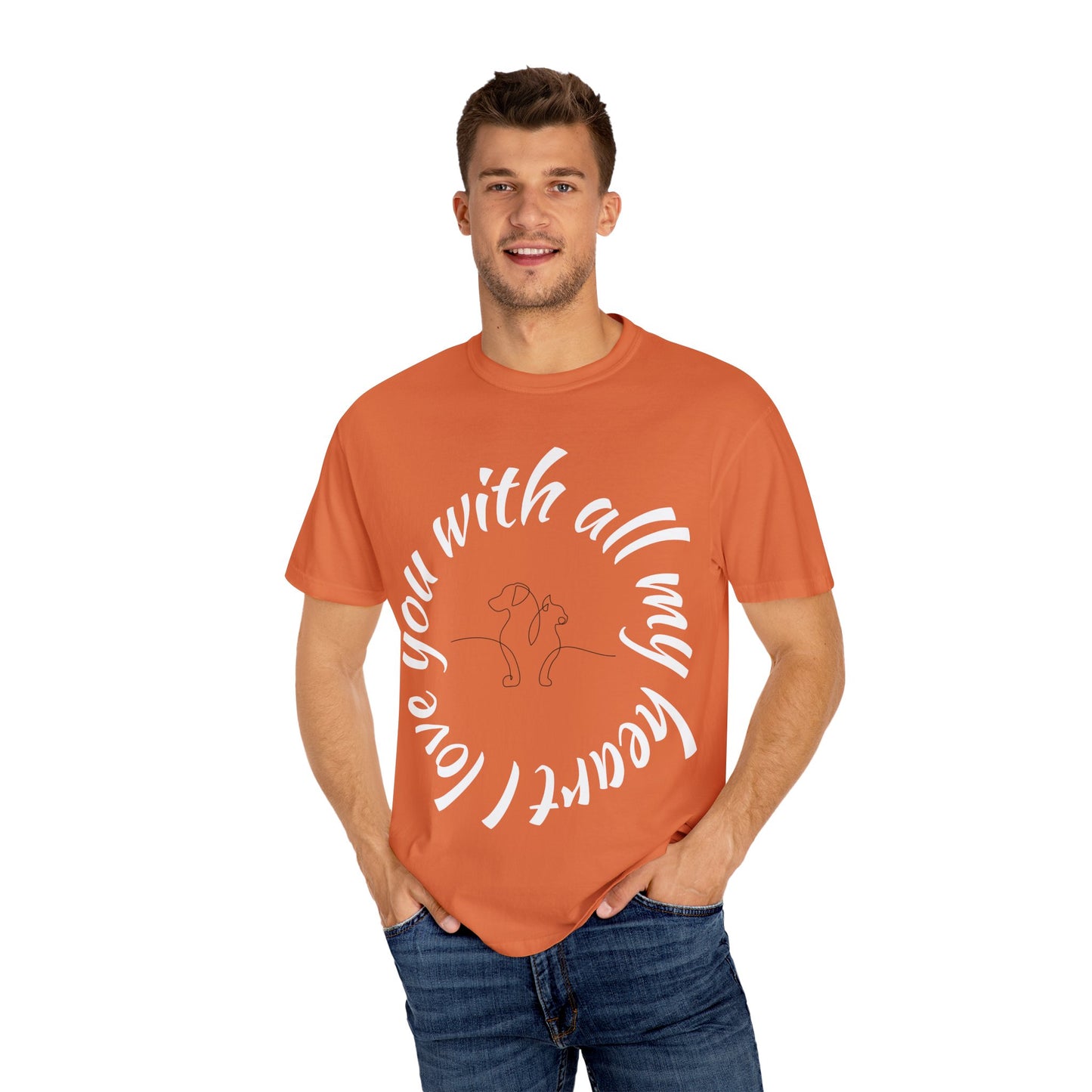 Love My Dog Unisex Garment-Dyed T-shirt