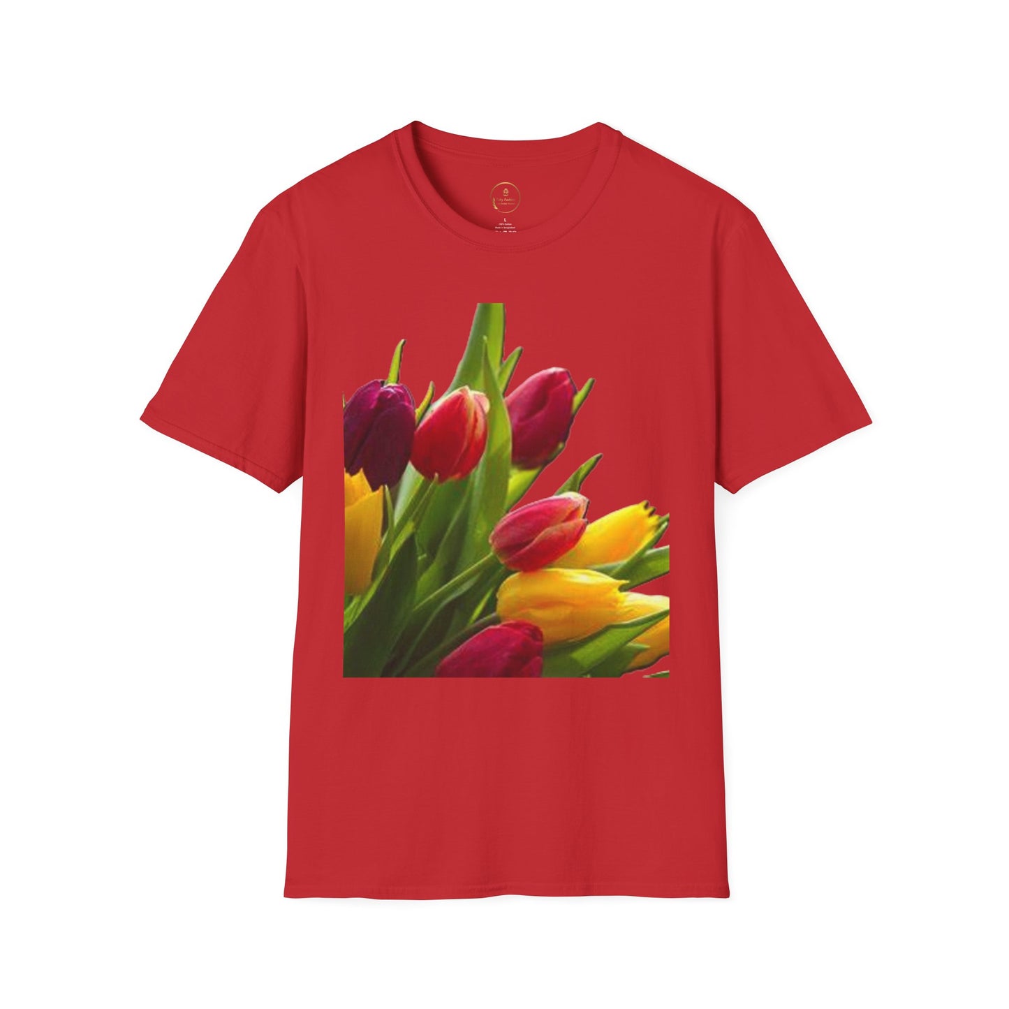 Floral Spring Unisex T-Shirt - Colorful Tulip Design for Nature Lovers