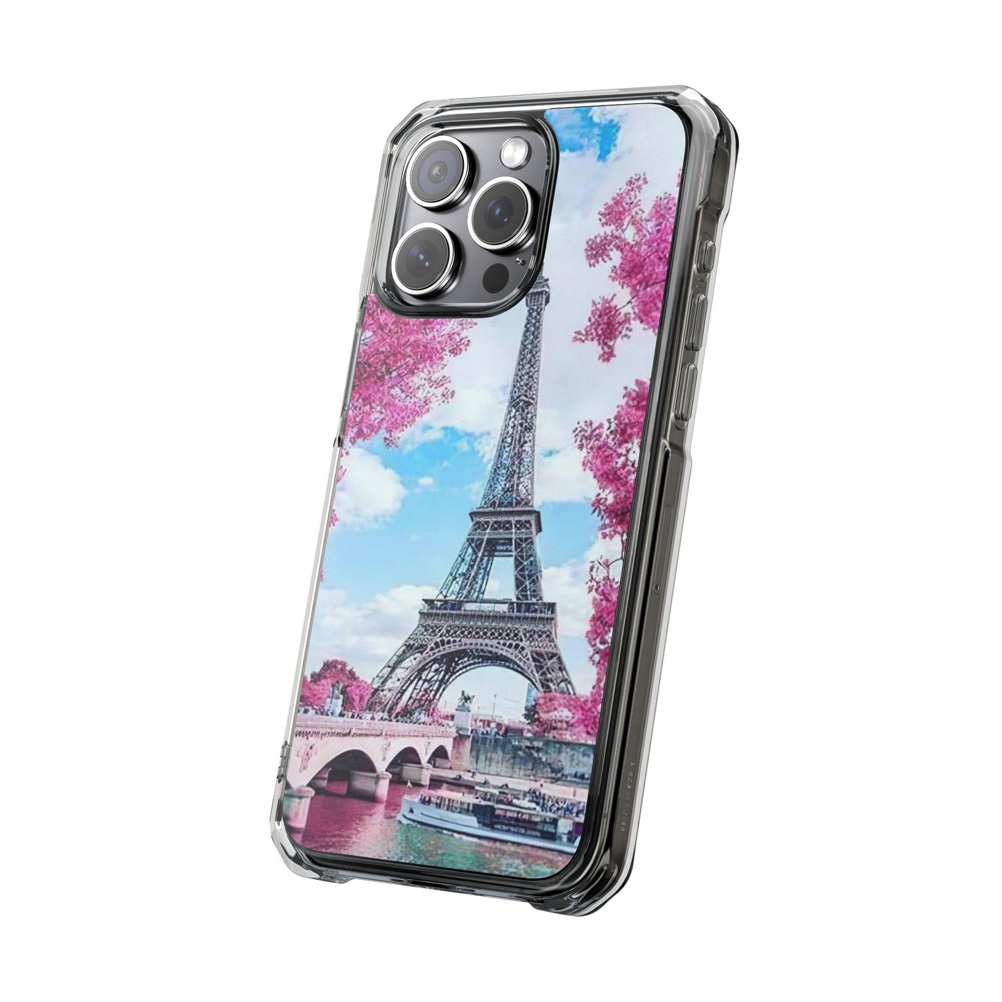 Eiffel Tower Magnetic Clear Impact Case - Stylish Protection for iPhone